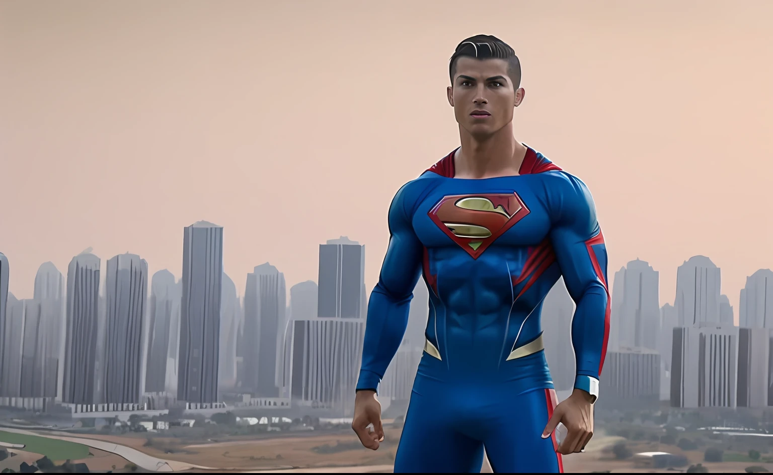 Cristiano Ronaldo berpakaian supermen