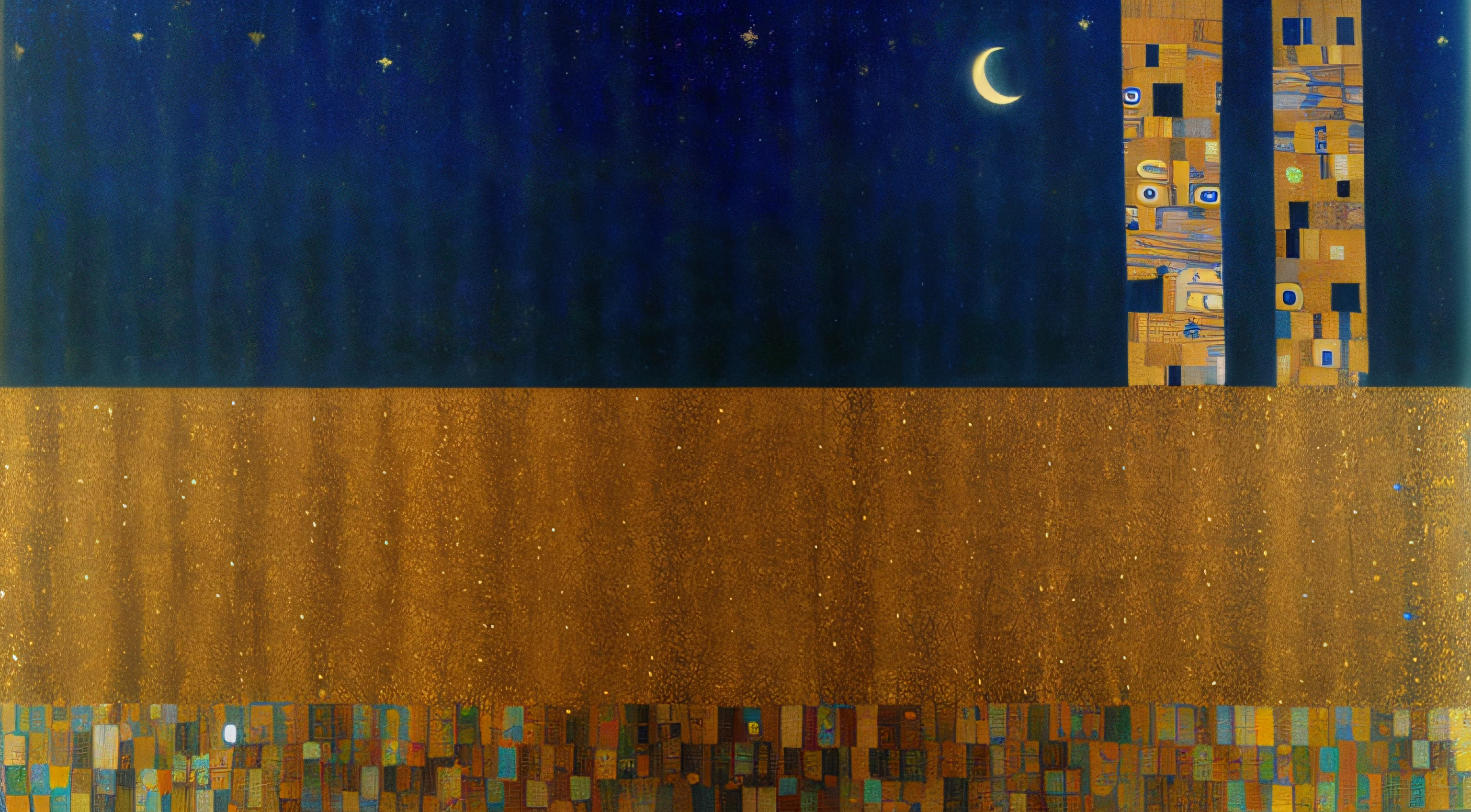 Gustav Klimt, sky night