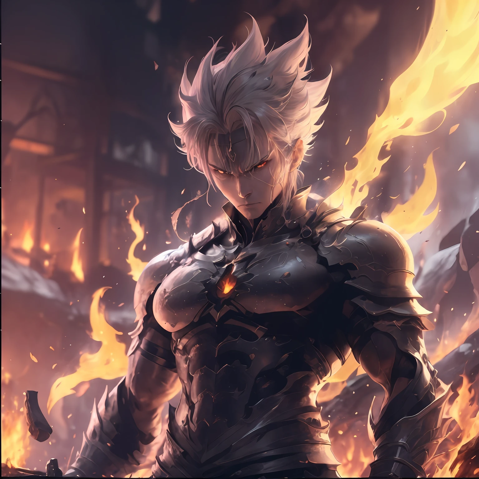 a man with a sword standing in front of a fire, badass anime 8 k, 4 k manga wallpaper, anime epic artwork, 4k anime wallpaper, hd anime wallaper, anime wallpaper 4 k, anime wallpaper 4k, anime style 4 k, anime wallaper, an epic anime of a energy man, epic 8 k hd anime shot, detailed digital anime art