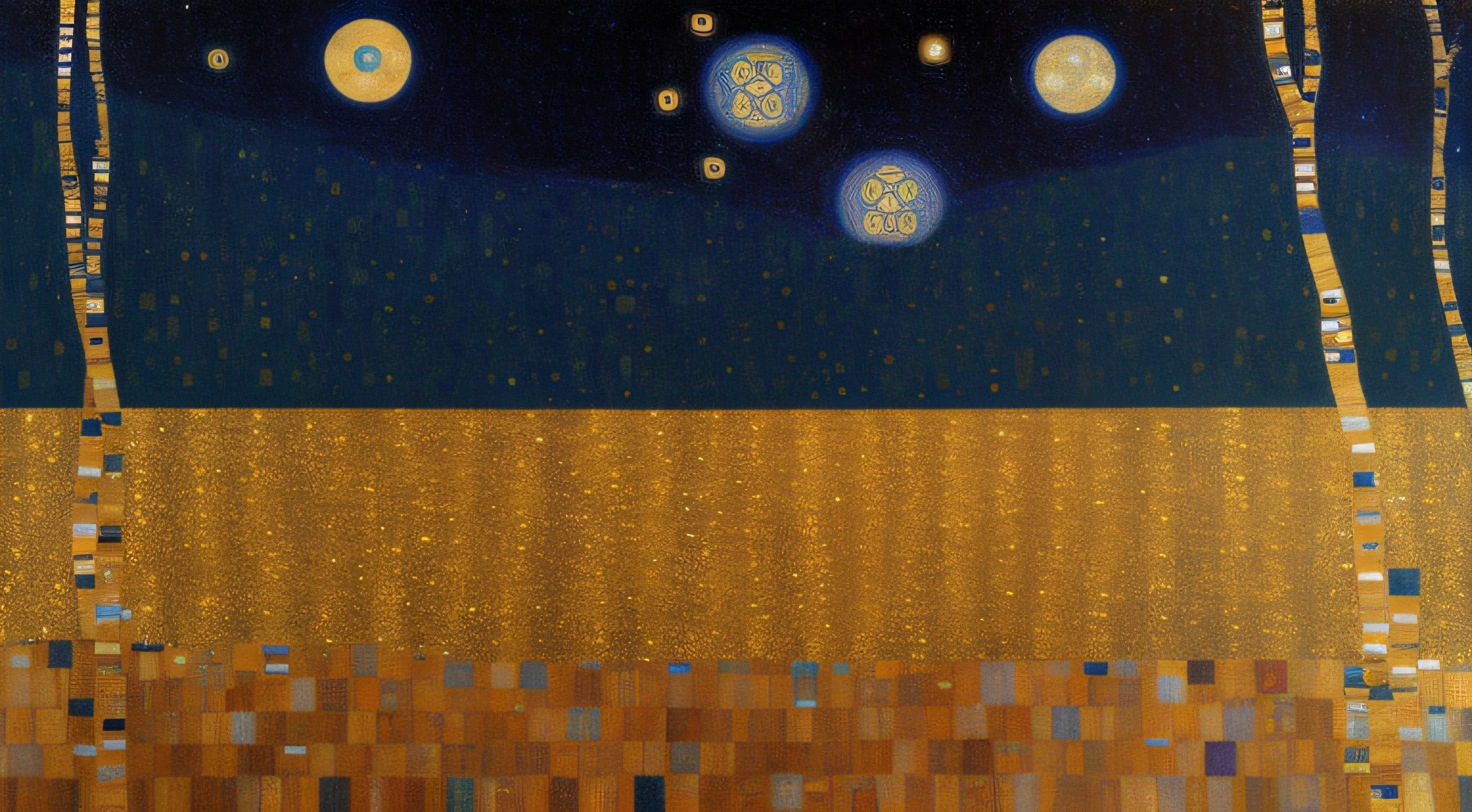 Gustav Klimt, sky night