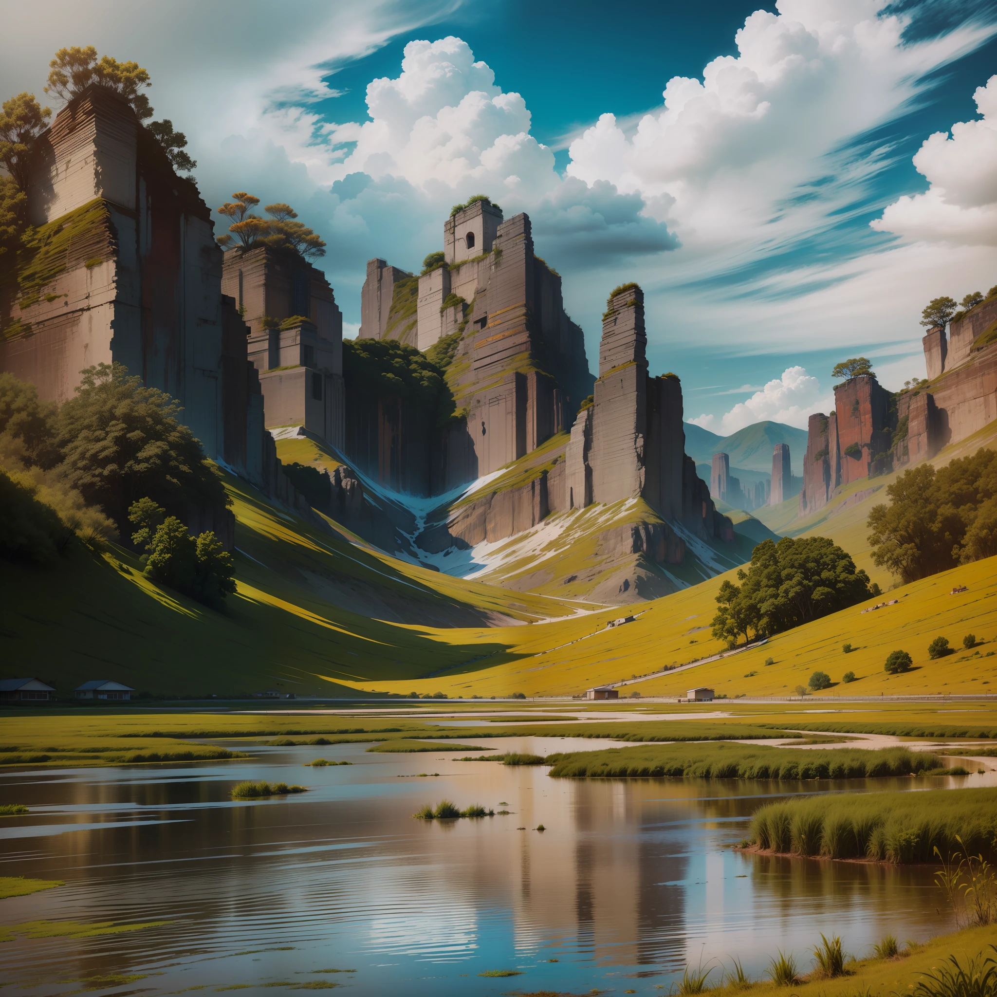 And sun in sky and colorful monsoon weather realistic image genrate change sky colour dark grey background image ultra hd image high resolution generate
