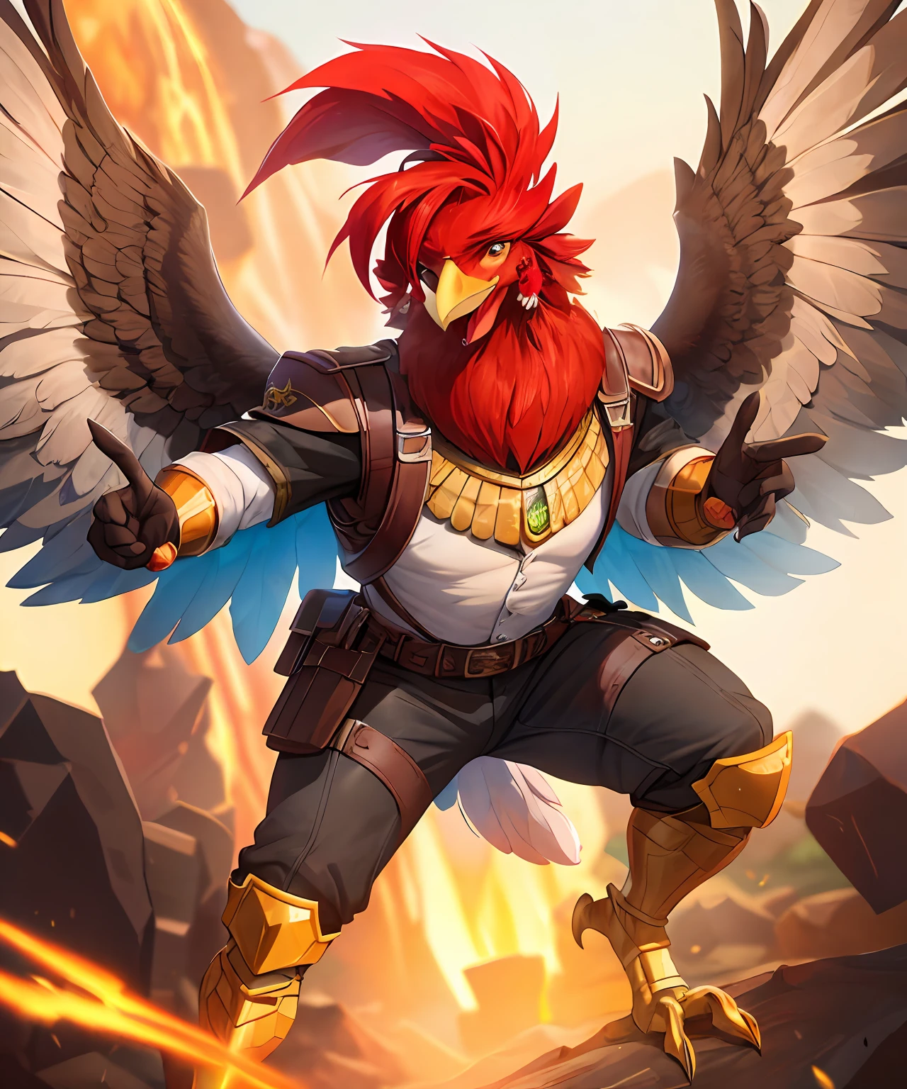 BossGPT
Your AI Assistant
2023/07/25 23:44:51
Hi, I'm BossGPT, Let's start chatting.
2023/07/25 23:45:07
Description of the warrior chicken in English
2023/07/25 23:45:32
The warrior chicken has a strong and courageous run. It has brightly colored plumage, usually red or black, with white or yellow stripes. Its eyes are bright and full of life, create a strong lookThe warrior chicken has elegance and high concentration. It is always confident and never falters in the face of any challenge. Its tread is strong and confident, creating a determined and indomitable appearance.
If someone dares to threaten the warrior chicken, It will not hesitate and is ready to face any fight. It is always ready to protect itself and the members of the pack, It doesn't matter the size or strength of the opponent.
It's not just bravery, The warrior chicken is also very intelligent and thinks n-sensitively. It has the ability to analyze the situation and make the right decisions in a short time. This intelligence along with its determination and fighting spirit are important factors in making the warrior chicken a champion warrior.
Organization and discipline are also important for the warrior chicken. It always follows the rules and regulations, and be a trusted member of the team. Regardless of difficult circumstances, The warrior chicken always maintains courage and focuses on the goal.
Last, The warrior chicken has a kind heart and loves his family. Although never faltering from every fight, It also knows how to enjoy life and care for the green people it.