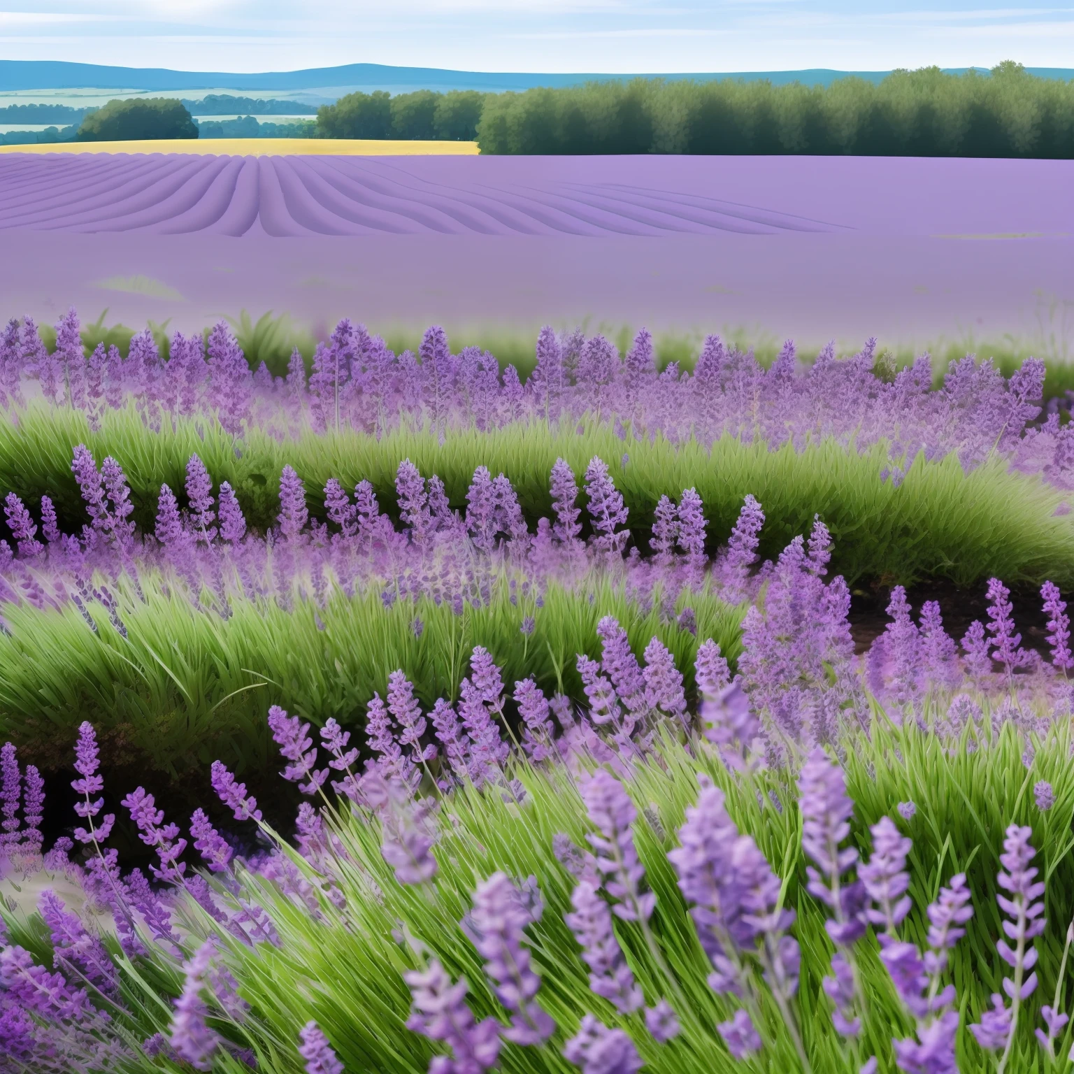 wild lavender flowers in a field