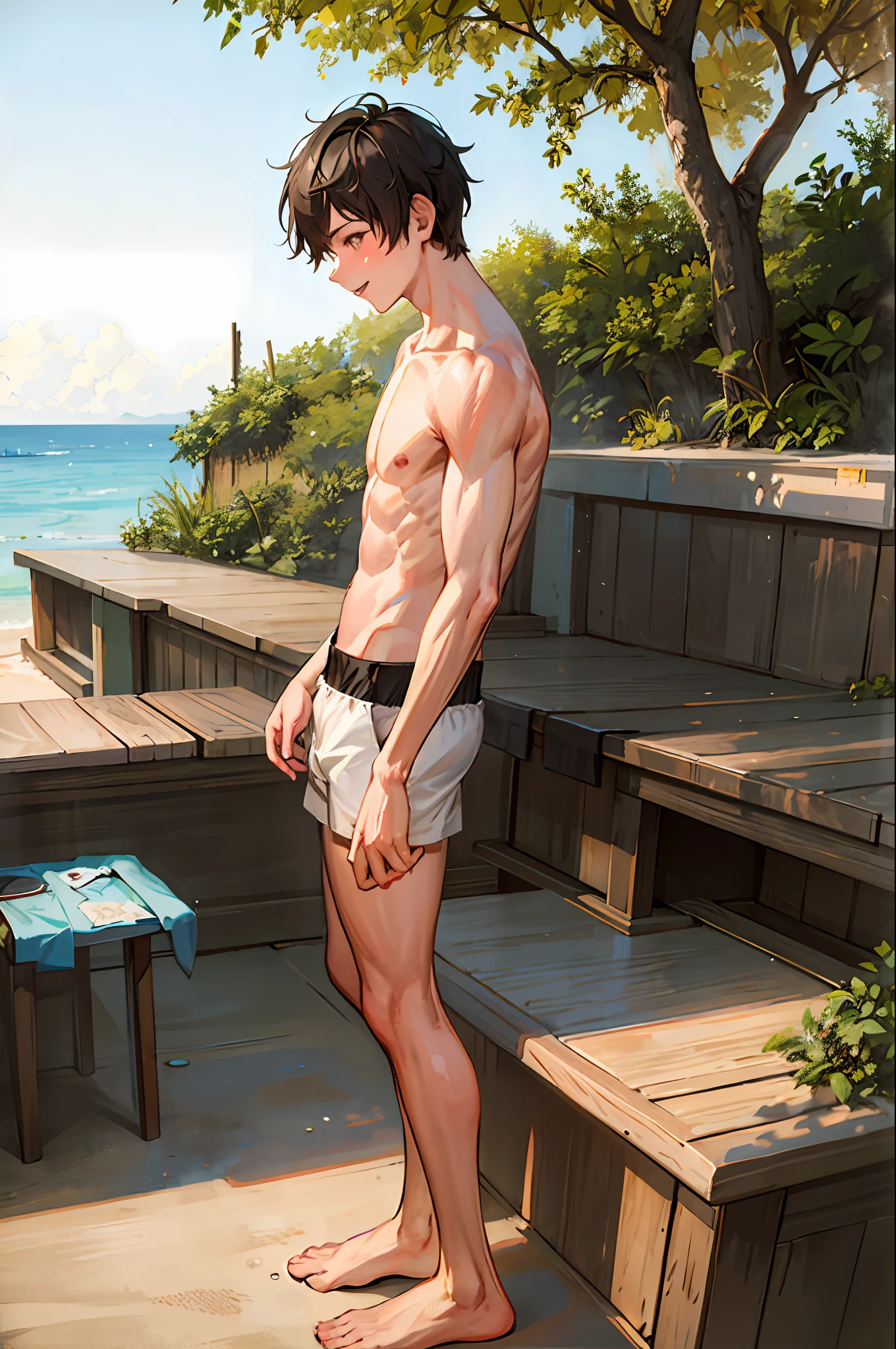 Outer Night Male_Male muscle black hair masterpiece high definition shota young elementary school student naked smile nude dick