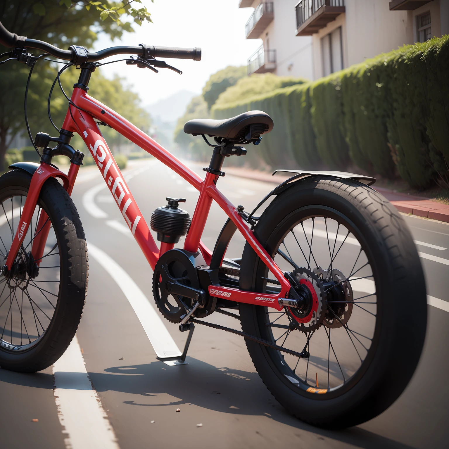 Bicicleta de corrida mercedes vermelha