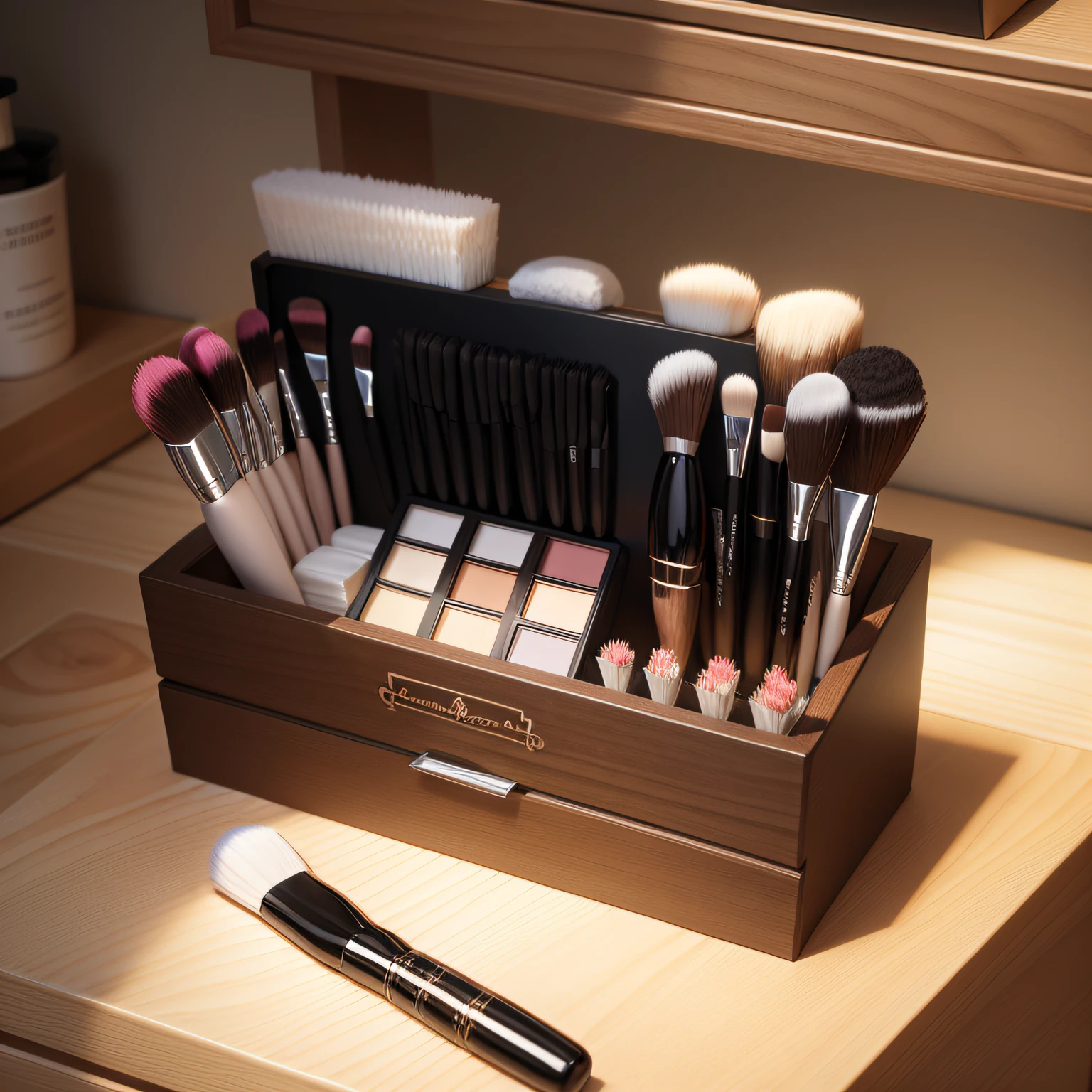 Cosmetic brush box application scenario