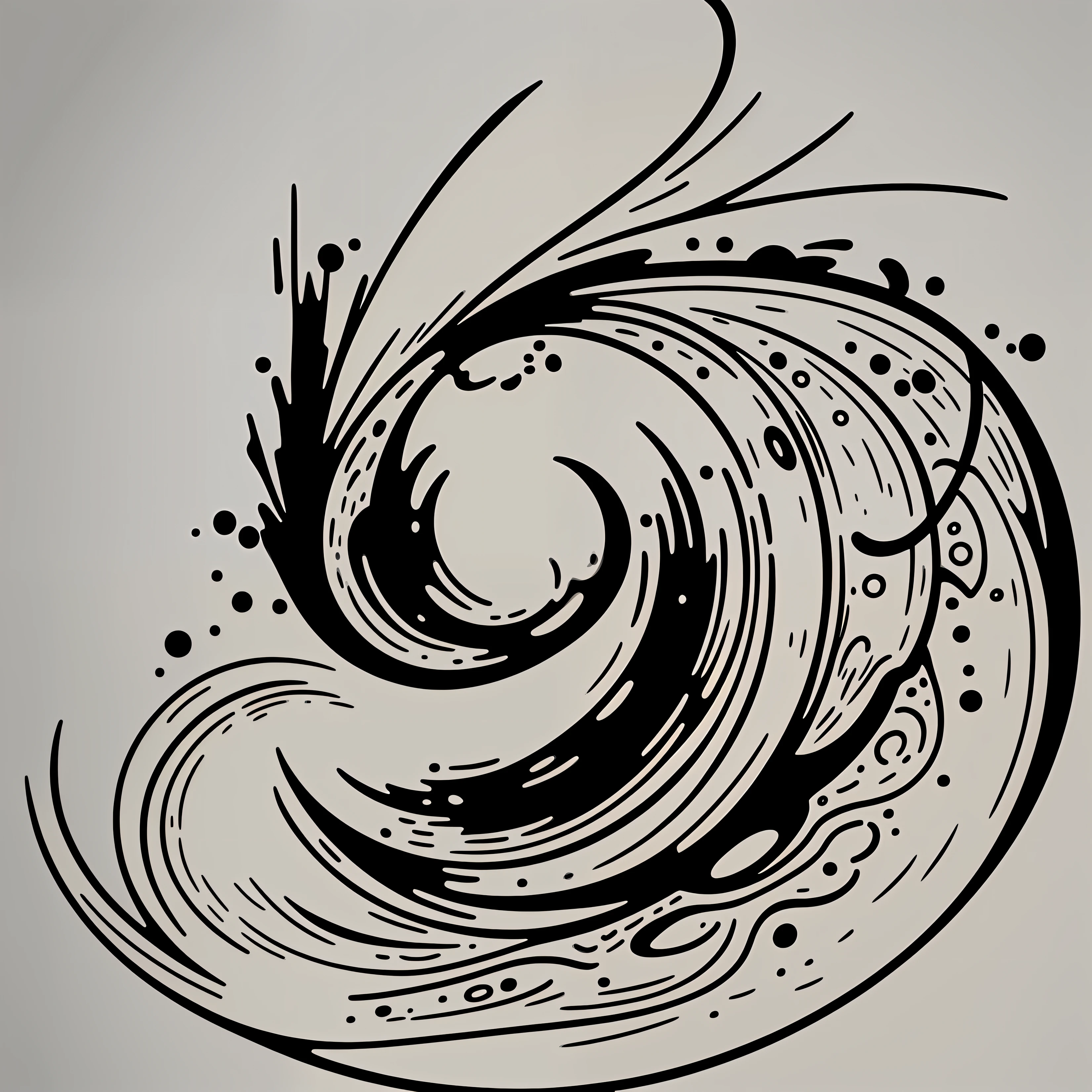 "in a minimalistic black and white vector style."