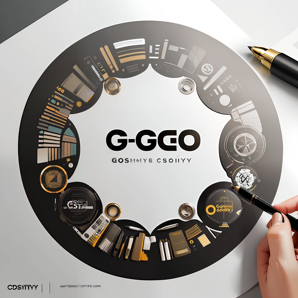 Someone is drawing a circle with a pen on a piece of paper, caneca : :, cgcosiety, graphic logo design, design de conceito de logotipo, design de logotipo, design de logotipo, design de conceito de adesivo, design de logotipo profissional, typographic annotation, CGSCociety, g cgsociedade, concept illustartion, arte do logotipo, fan art, gosma, estilo de logotipo vetorizado