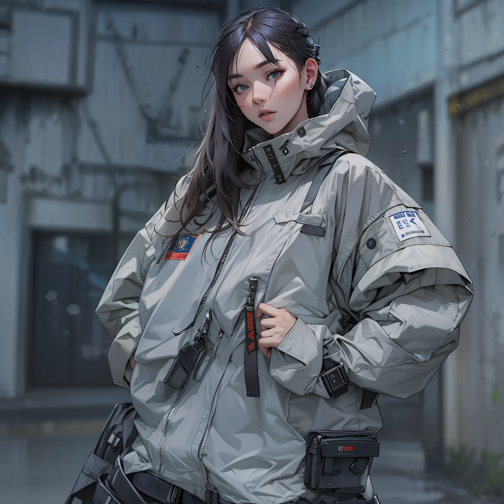 Uma girl coreana Techwear