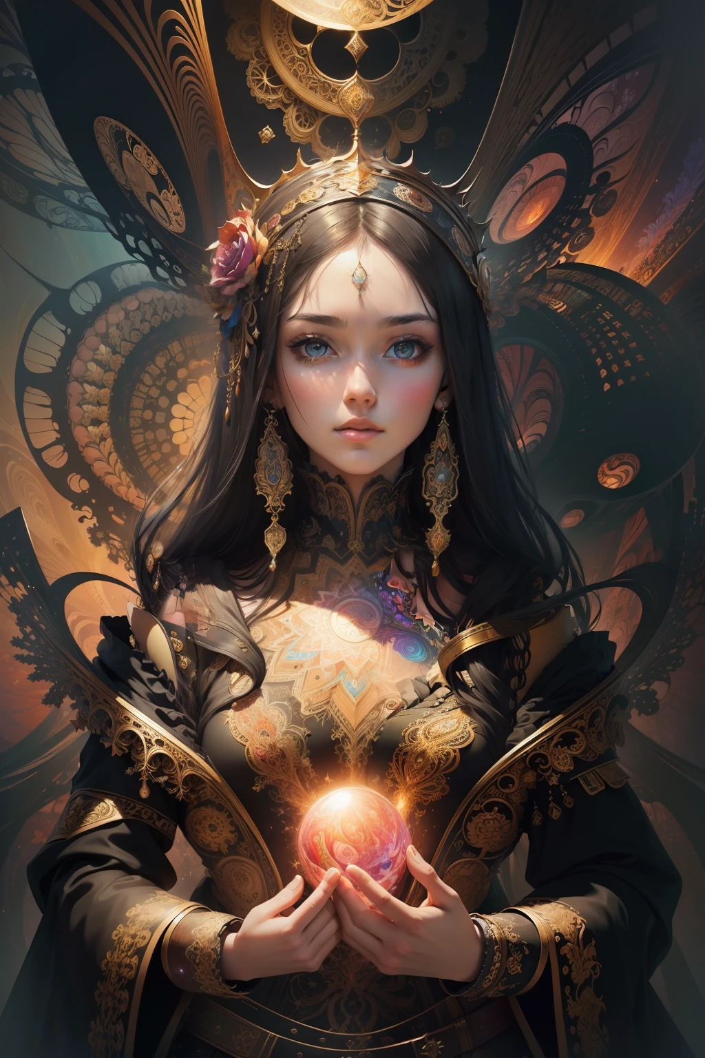 (masterpiece, top quality, best quality, official art, beautiful and aesthetic:1.2), (1girl), extreme detailed,(fractal art:1.3),colorful,highest detailed