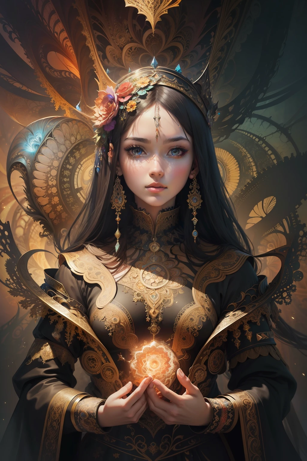 (masterpiece, top quality, best quality, official art, beautiful and aesthetic:1.2), (1girl), extreme detailed,(fractal art:1.3),colorful,highest detailed