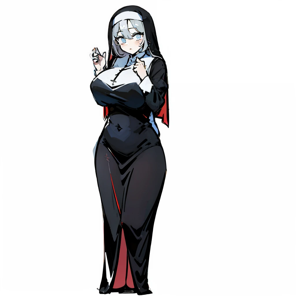 lewd nun，Royal sister，Color gas，black tulle，Nun dress