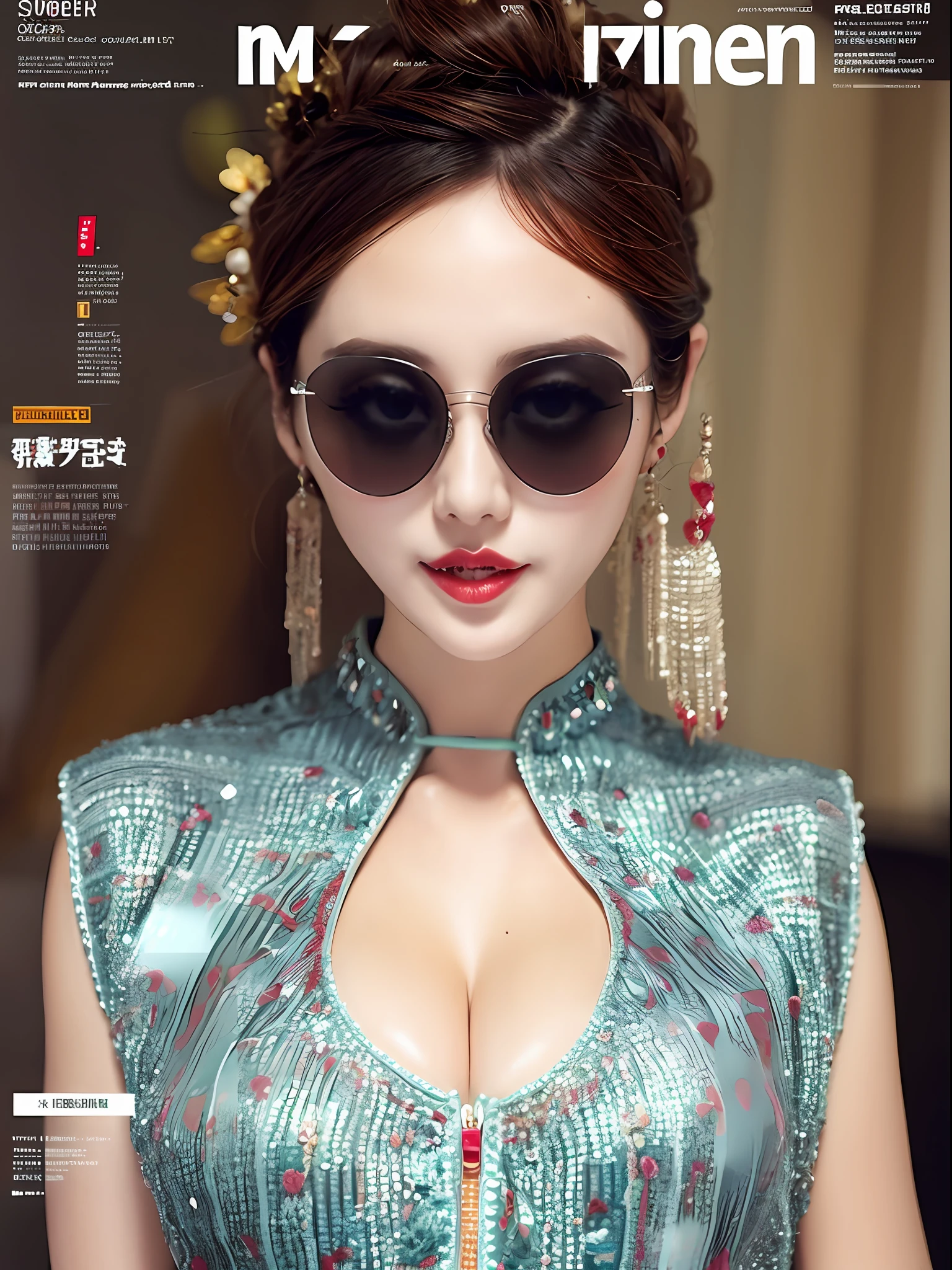 MagazineCover,virginKillerSweater, Side Chest, (Sleeveless:1.2), cleavage_Cutout