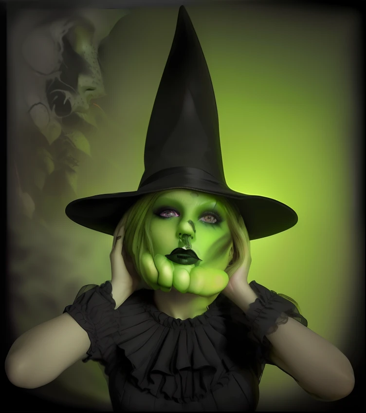 (close-up, fotografia, 20 yo gothic pumpkin) (olhos verdes, Artistic makeup:1.2) (rosto altamente detalhado:1.4) (sorriso:0.7) (cabelos tingidos de preto) (fundo dentro escuro: 1.3), por Steve McCurry, canon m50, fotografia editorial, lente f1.8, gargantilha preta, hiper realista, textura realista, lighting dramatic