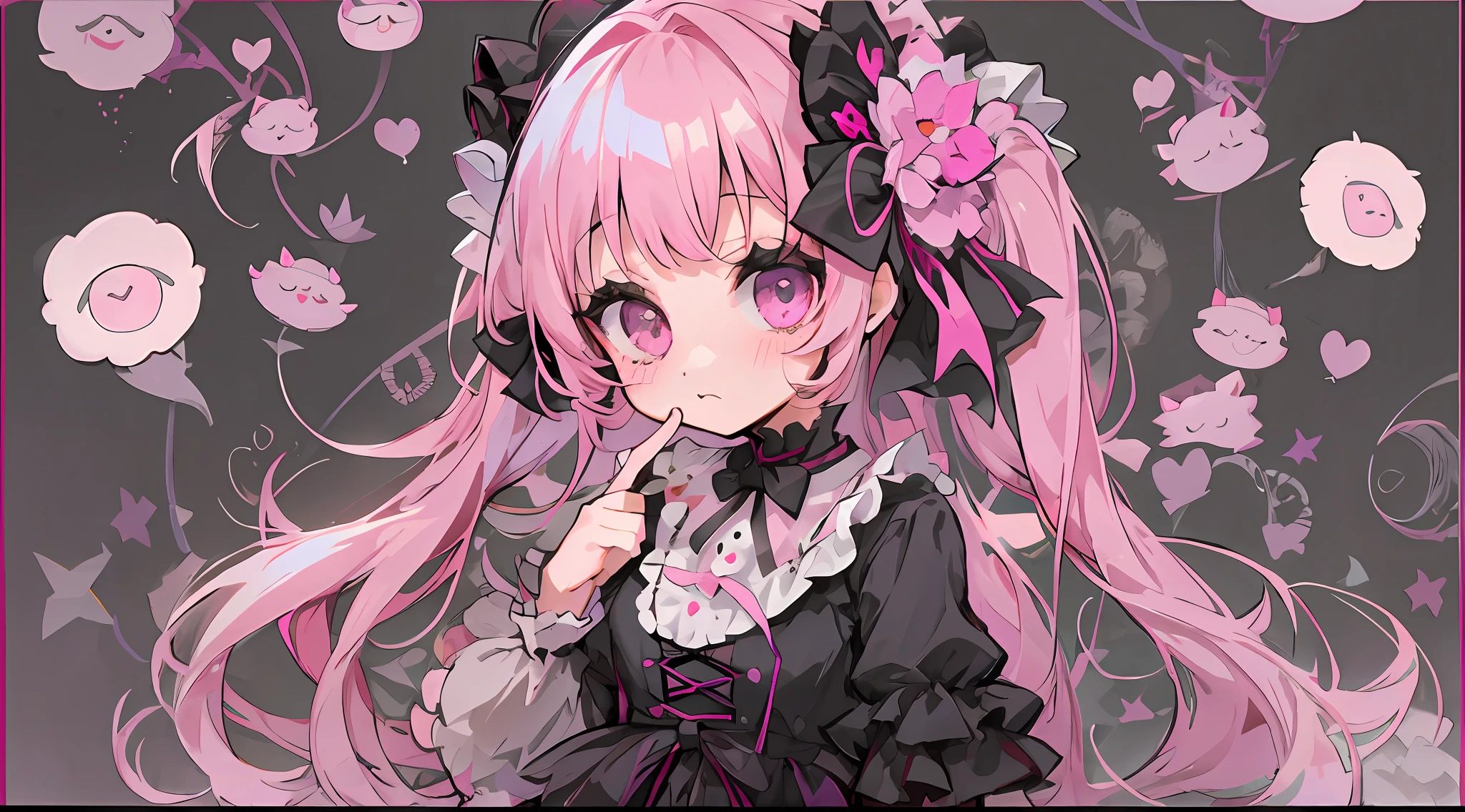 1womanl, Gothic ta, Lolipink there, A black, Menhera, yandere, Illness,cute little, fluffly, psychotic