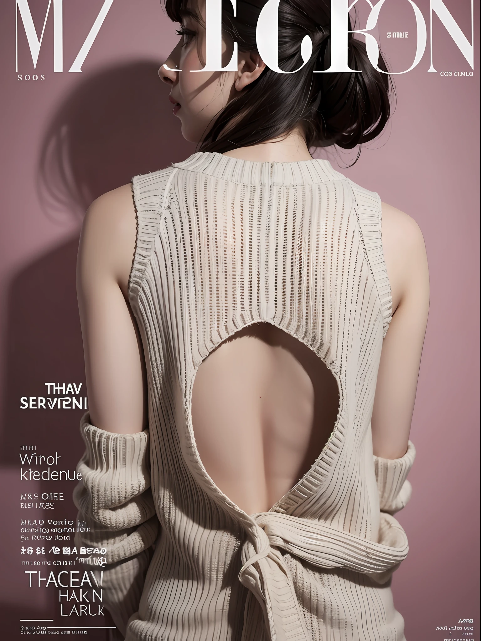 MagazineCover,virginKillerSweater, Side Chest, (Sleeveless:1.2), _Cutout,Naked baom the side