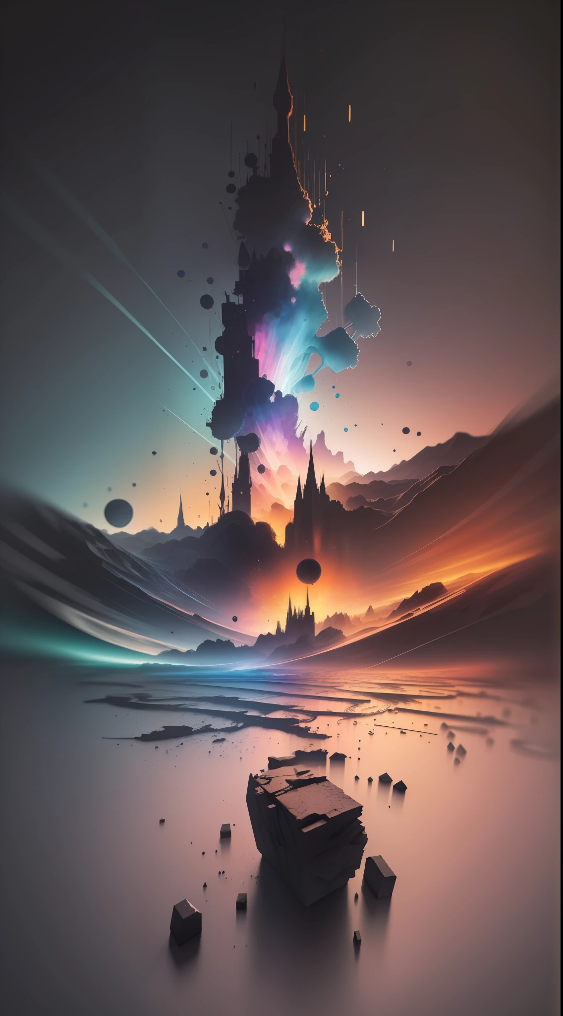 3d watercolor abstract,dark background,high resolution,high quality,colorful