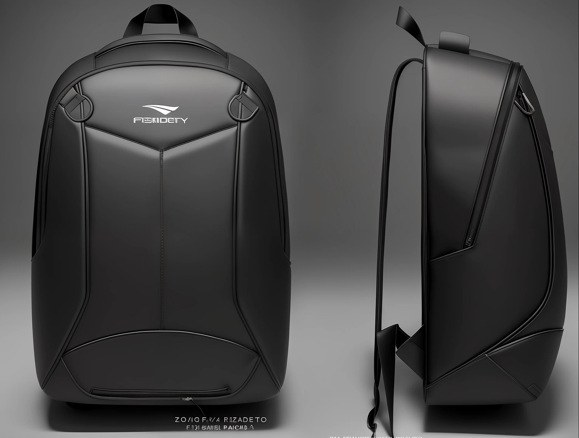 a black backpack with a zippered pocket and a side zipper, mochila, ( pronto - Feito ), design, renderizado, F/11, F / 1 1, F/15, F/16, F / 1 6, F / 1, F/9, saco, Pack, (Noite), F / 3 2, F / 2 0