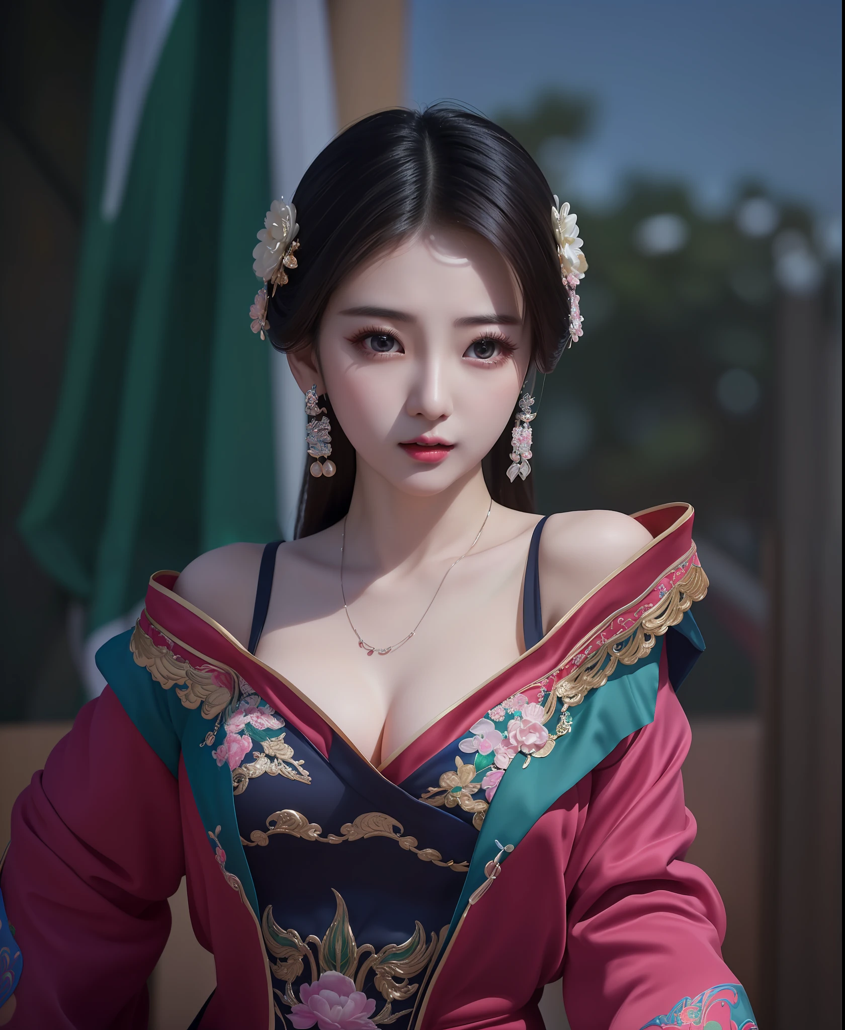 (masterpiece, best quality, extremely detailed 8k, ultra hd, ultra-detailed, highly detailed, highly realistic, ultra-realistic, photo realistic), (1girl:1.5), (beautiful Pakistani woman:1.5), (beautiful Taiwanese Idol woman:1.8), (detailed realistic skin), (realistic big breasts), slender abs, (closed mouth:1.4)