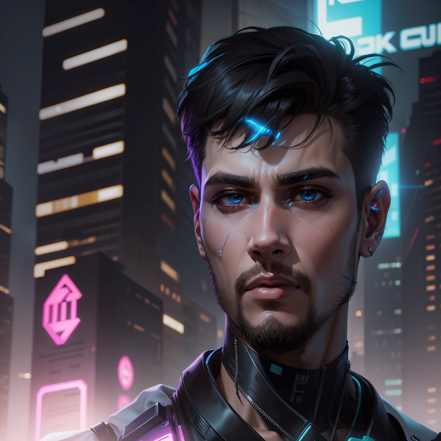 Handsome boy cyberpunk boy 8k quality