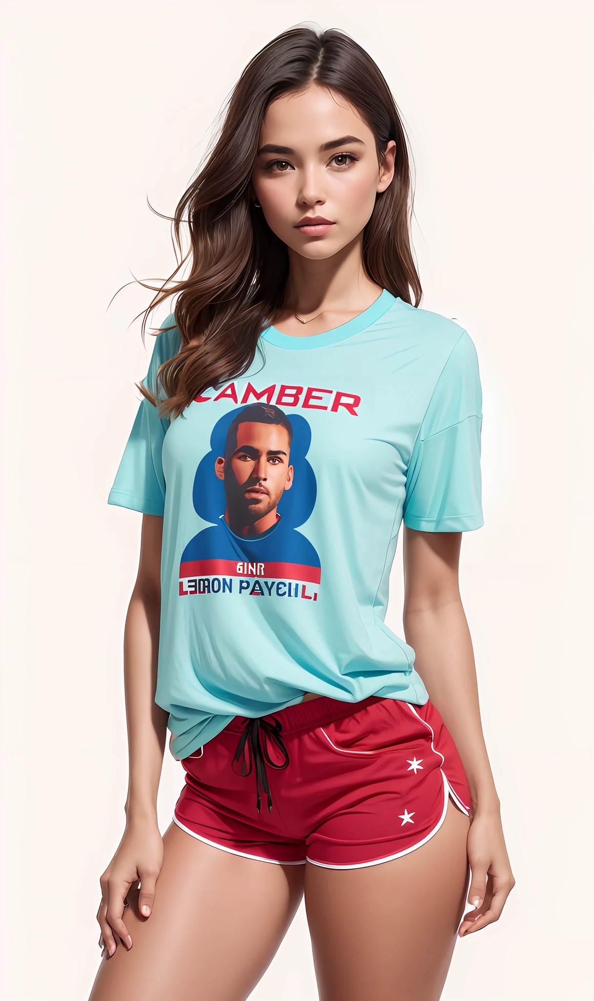 ((Camiseta e shorts))