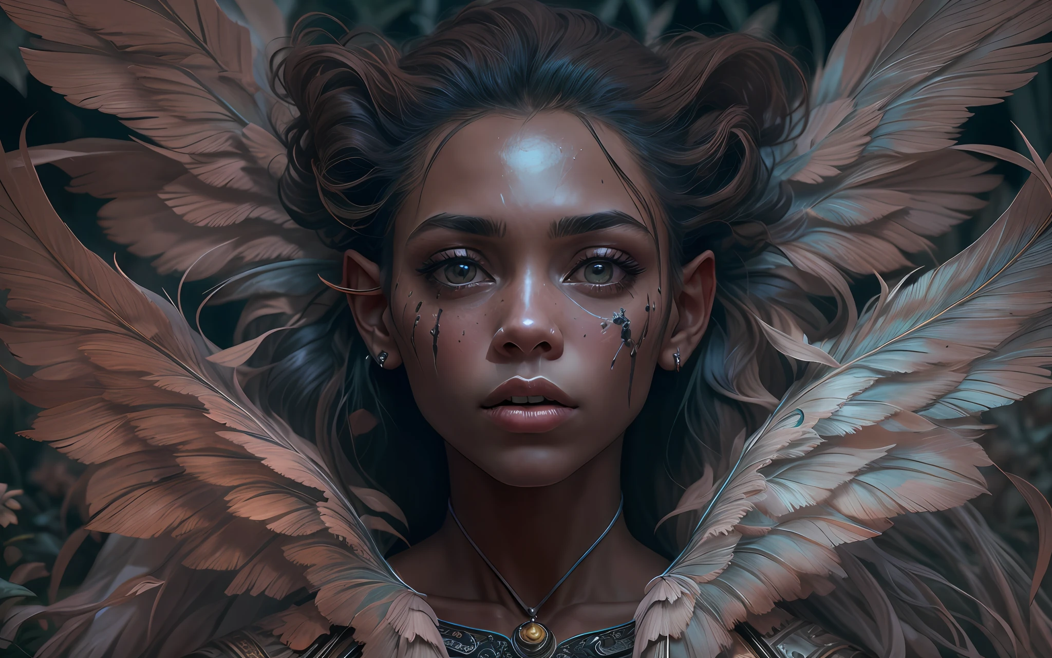 full-body-shot,Very tall, who can't fly,Cinematic,Muted colors, Technicolor,natural skin textures, hyper realisitc, hyper detailed,Extremely detailed,High contrast,Masterpiece,Realistic,Ultra Detailed,mother-of-pearl leather,
intricate details,realistic humid skin,extremly intricate,Epic Realistic, Romantic, cinematic style,irina yermolova,Nicola Samori,Wangechi Quality,elf,orc, messy hair,urban,luminous eyes,extremely detailed,
[night landscape],masterpiece,intricate details,faded,eyes extremely detailed,
high detailed eyes,4k resolution,RAW, Nikon Z9