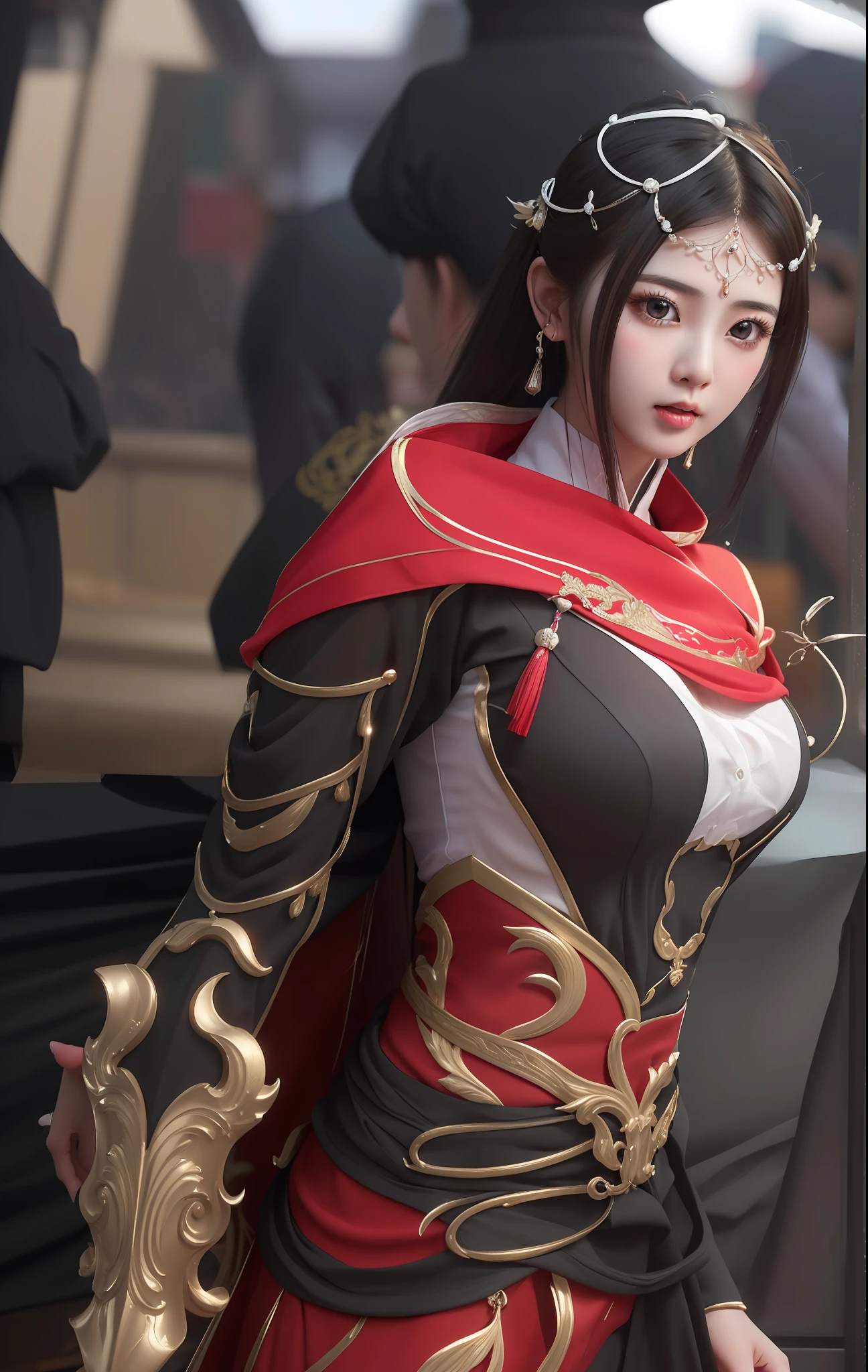 masterpiece, best quality, extremely detailed 8k, ultra hd, ultra-detailed, highly detailed, highly realistic, ultra-realistic, hyperrealistic, (1girl:1.5), (beautiful cute Taiwanese Idol woman:1.7), (beautiful cute Pakistani woman:1.5), (detailed realistic skin), (realistic big breasts), slender abs, (closed mouth:1.4), nsfw,
