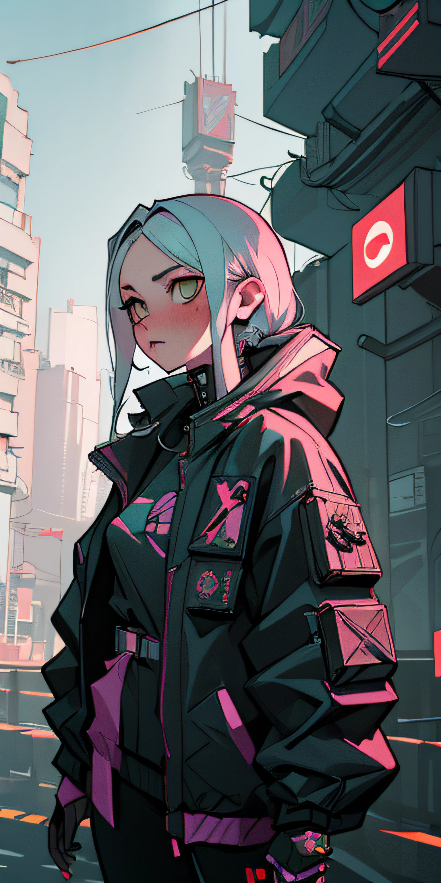 (mejor calidad, obra maestra), 1girl, cyberpunk, Sasha Yakovleva