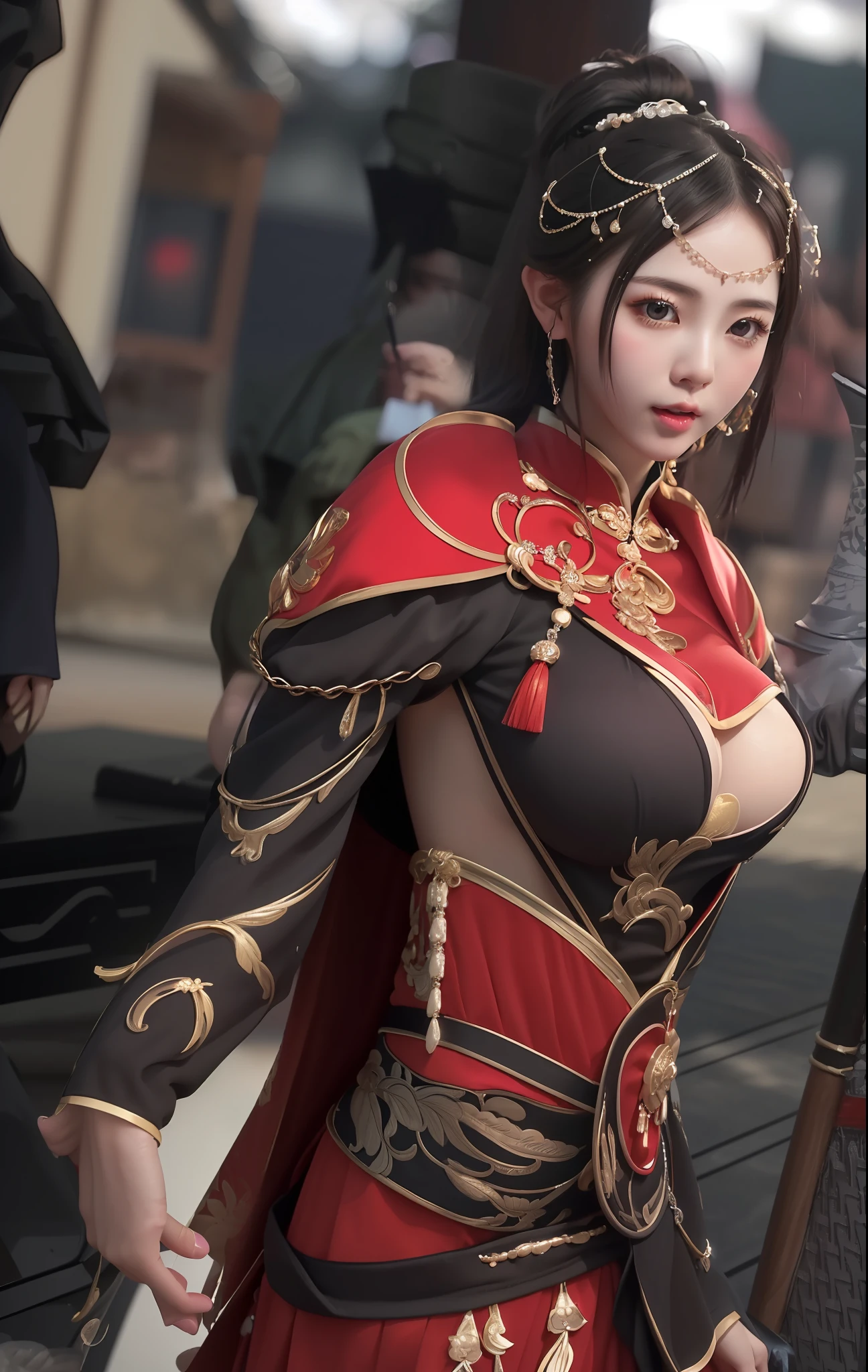 masterpiece, best quality, extremely detailed 8k, ultra hd, ultra-detailed, highly detailed, highly realistic, ultra-realistic, hyperrealistic, (1girl:1.5), (beautiful cute Taiwanese Idol woman:1.6), (beautiful cute JAV Idol woman:1.5), (detailed realistic skin), (realistic big breasts), slender abs, (closed mouth:1.4), nsfw,