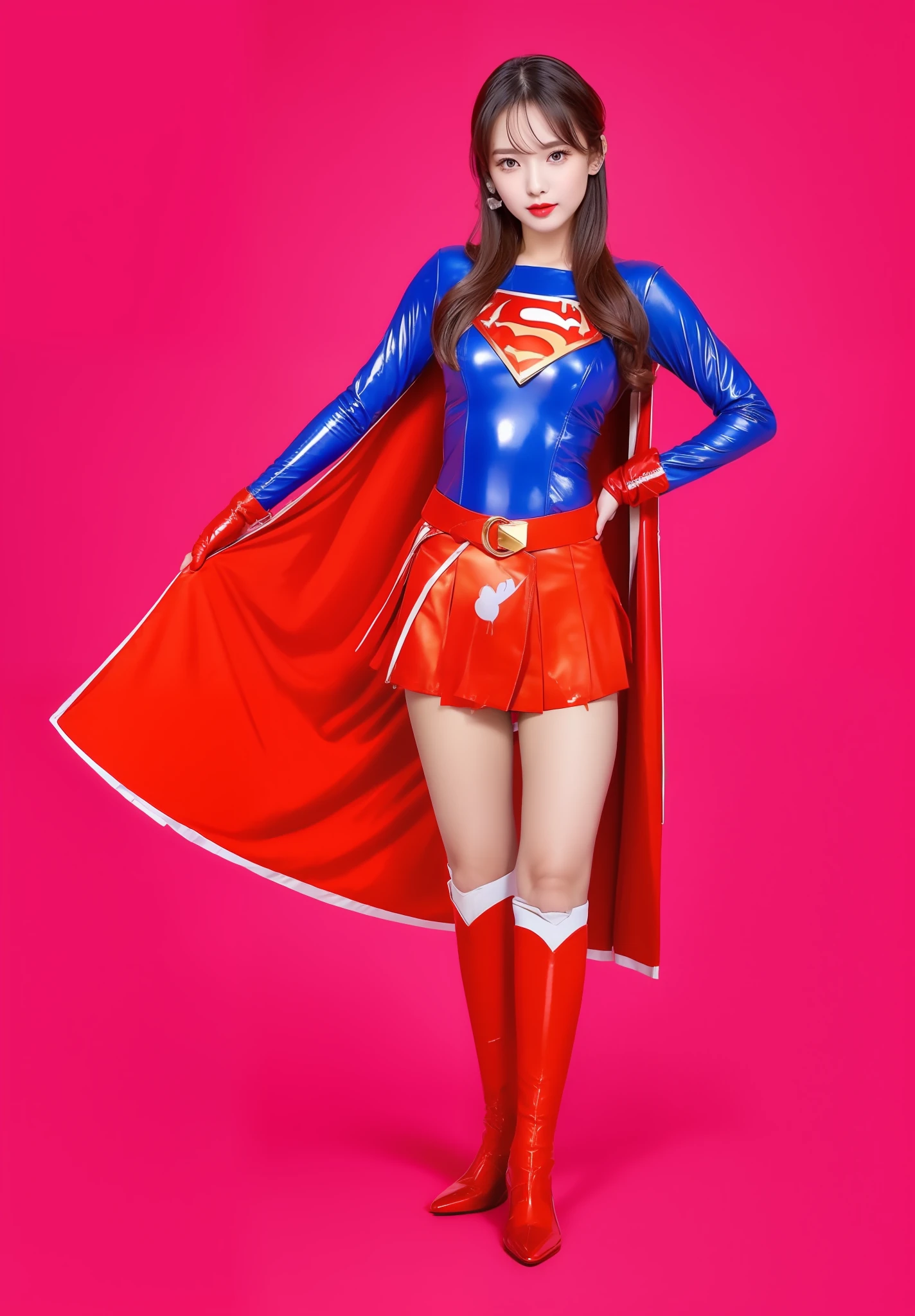 beautiful hairl、Beautiful thighs、Thighs wearing light black stockings、Thigh wearing stockings、Wearing red boots、Wearing red gloves、Narrow golden belt、high-detail