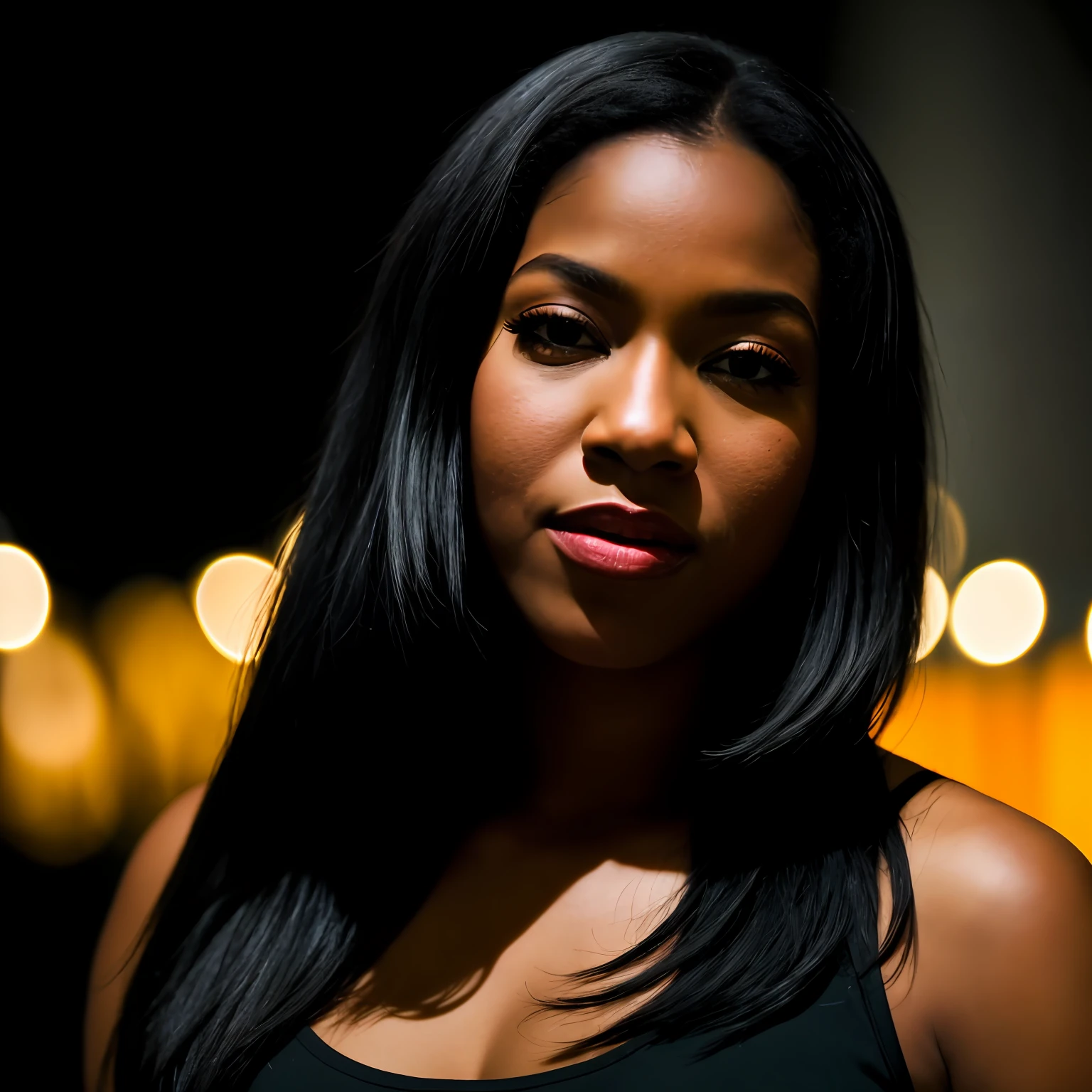Blkmndy, aggression, Dancing in the party Pauco, textura natural da pele, hiper realismo luz suave, foto de retrato em close de perla negra, filmes, studio illumination, pele detalhada, Ultra realista, Bokeh, Crystal clear resources, 8k UHD, alta qualidade, filmic grain, Fujifilm XT3