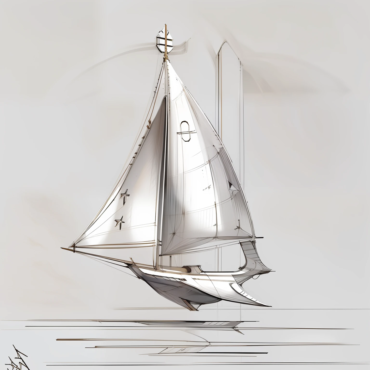 obra-prima)),(((melhor qualidade)),(folha de design de PROJETADO DE UM SAIL FUTURISTICO SPORT, WITH HANDLE FOR HYDRODYNAMICS , mesmo BARCO, frente, lado, costas), illustration, ARTE CONCEITUAL 1 BARCO, SKETCH, Drawn in pencil, DESIGN OF PROTOTYPE OF A SAIL ( fundo branco: 1.3)