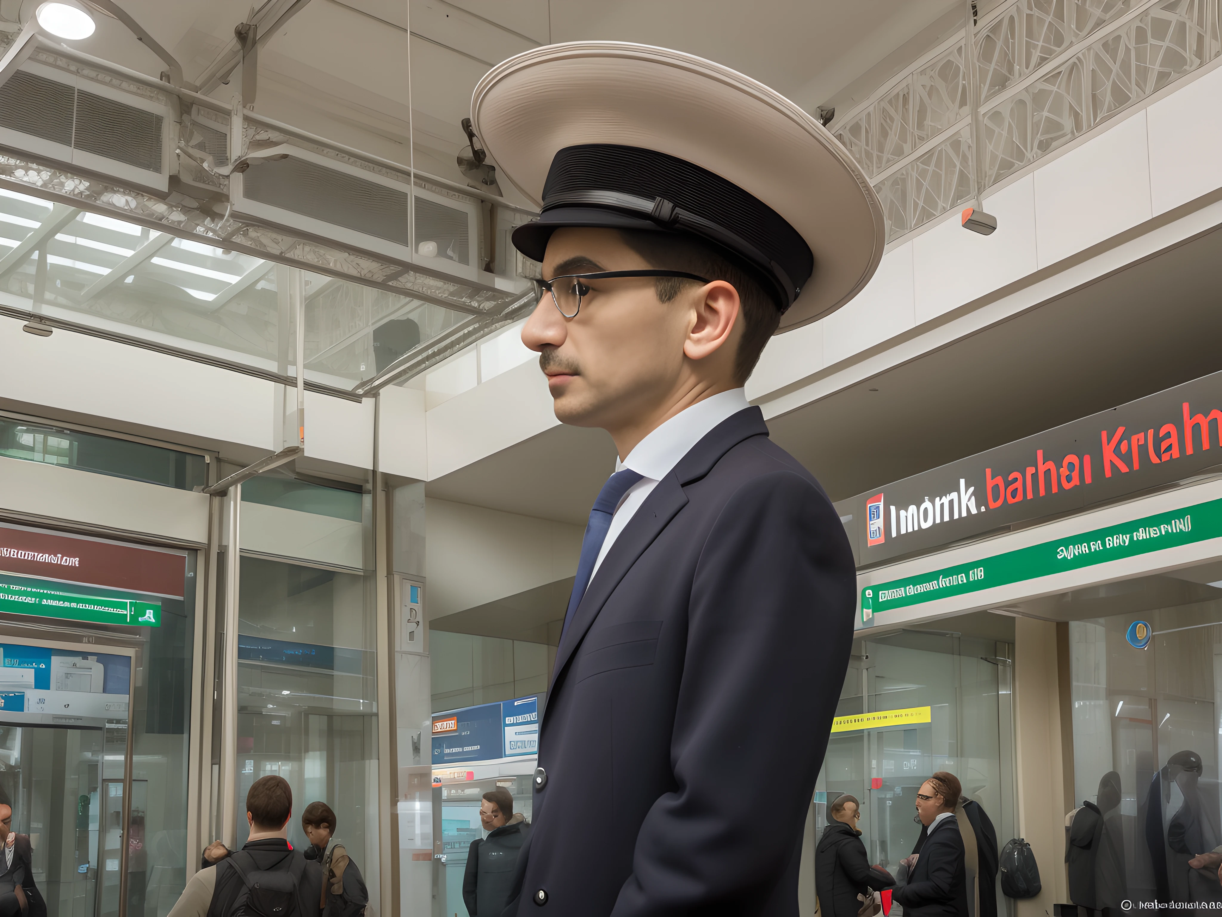 Franz Kafka am Frankfurter Bahnhof