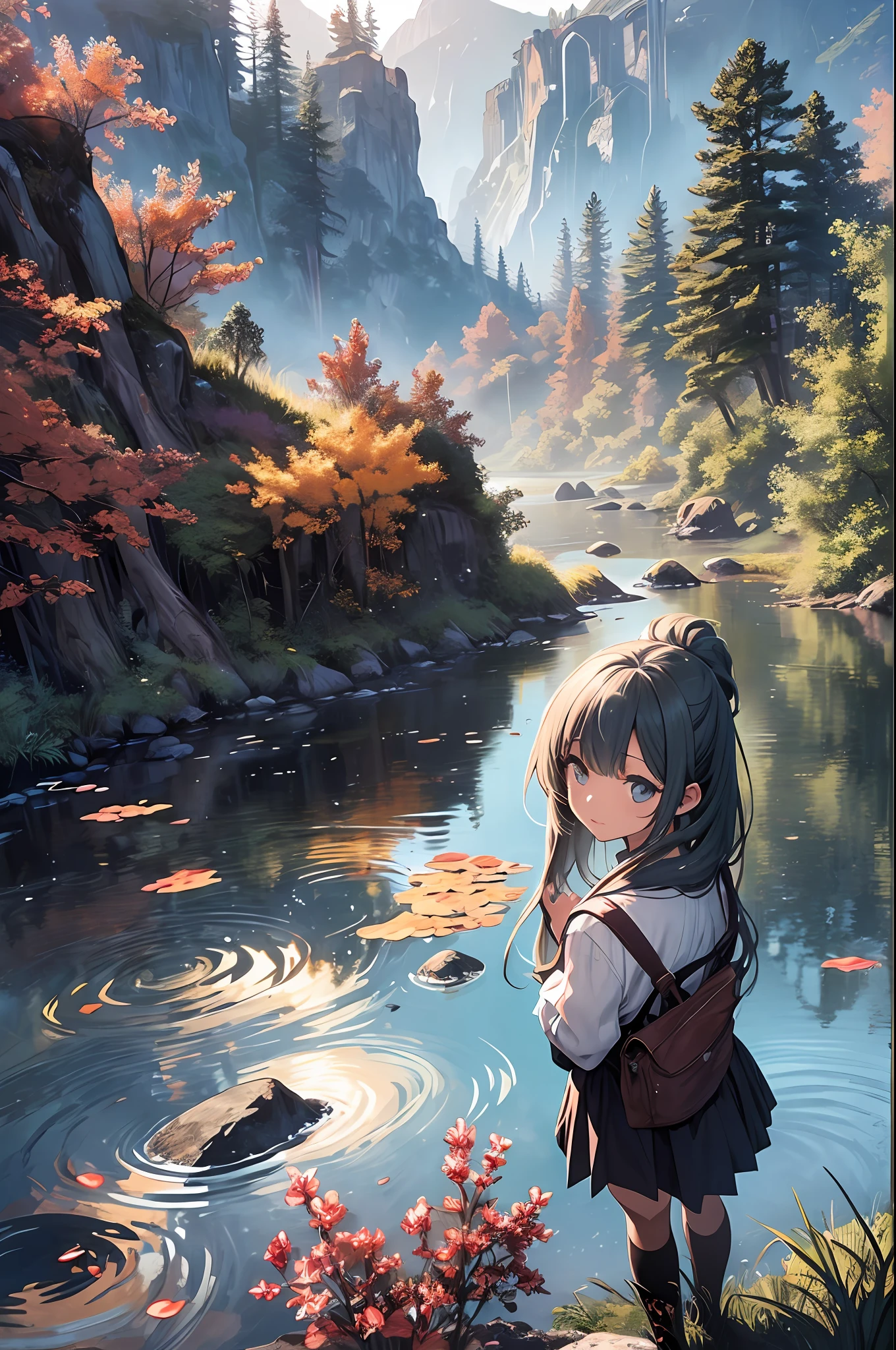 In the realm of image generation, we seek to create a scene of unparalleled beauty and fantasy. At the center of this image stands a girl of extraordinary beauty, a high school student from Japan, who finds herself in an otherworldly setting reminiscent of a Final Fantasy landscape. She stands facing us, her eyes filled with a mix of determination and curiosity. Her school uniform, a stark contrast to the ethereal surroundings, adds a touch of reality to this fantastical scene.
The background is a breathtaking panorama of towering mountains, lush forests, and shimmering bodies of water, all bathed in the soft glow of a setting sun. The colors are vibrant and the details are meticulously crafted, from the intricate patterns on the leaves to the subtle ripples on the water surface. The image quality is exceptional, with a level of clarity and depth that draws you into the scene.
The girl's depiction is realistic yet captivating. Her hair, caught in a gentle breeze, frames her face perfectly. The expression on her face is one of awe and wonder, as if she's seeing this magical world for the first time. The image is so lifelike, so immersive, that it feels as if you could step right into the frame and join her on this incredible journey.
This is not just an image; it's a story waiting to be told. It's a testament to the power of image generation, where the lines between reality and fantasy blur, and where a high school girl from Japan can stand at the heart of a world straight out of Final Fantasy.