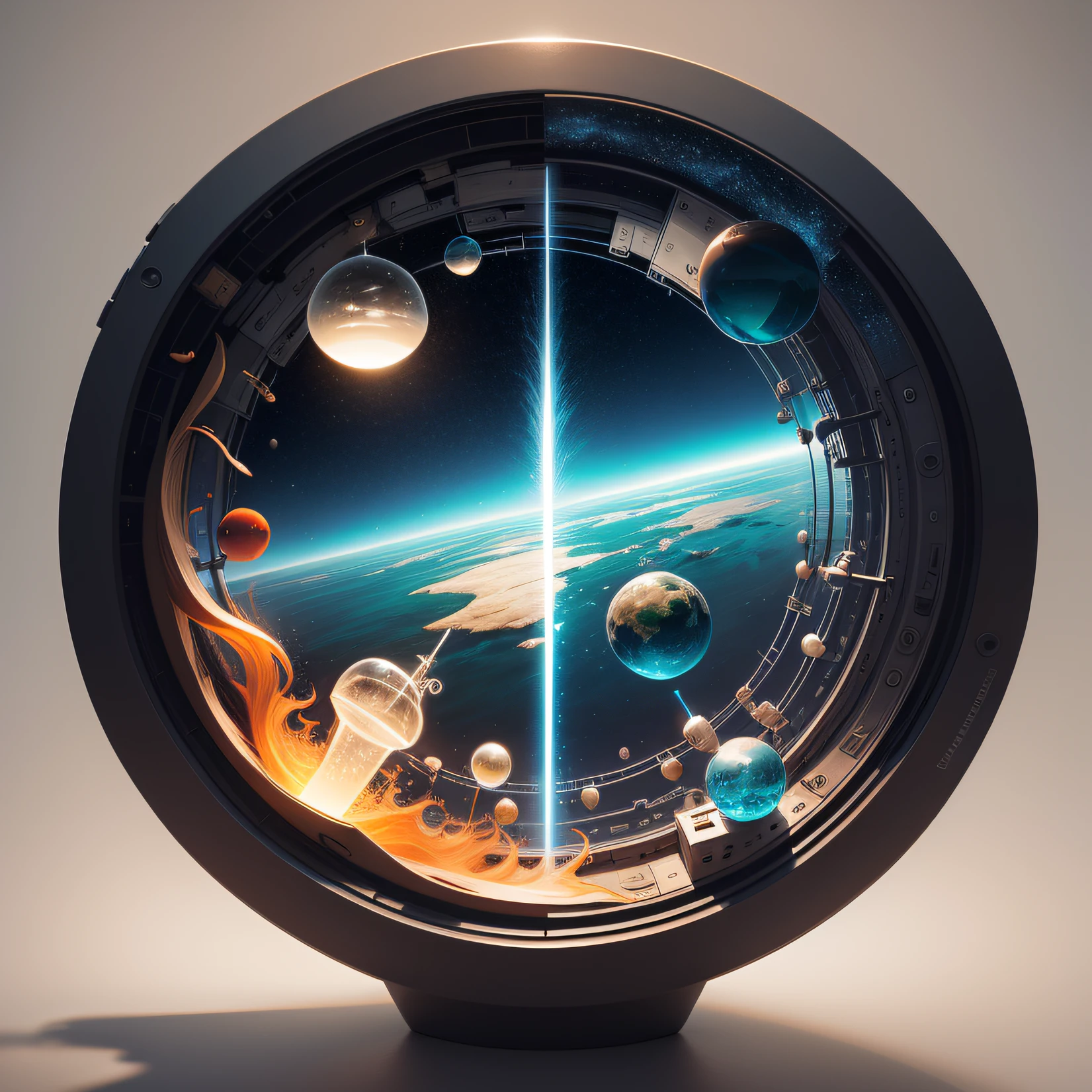 Intriguing and captivating design that depicts the idea of exploration and discovery. Icons representing science and knowledge, as well as visual elements that convey the feeling of adventure and wonder.
