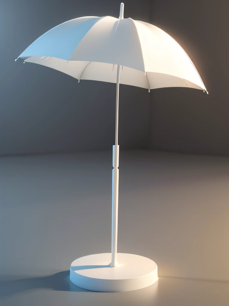 White umbrella,3D model display