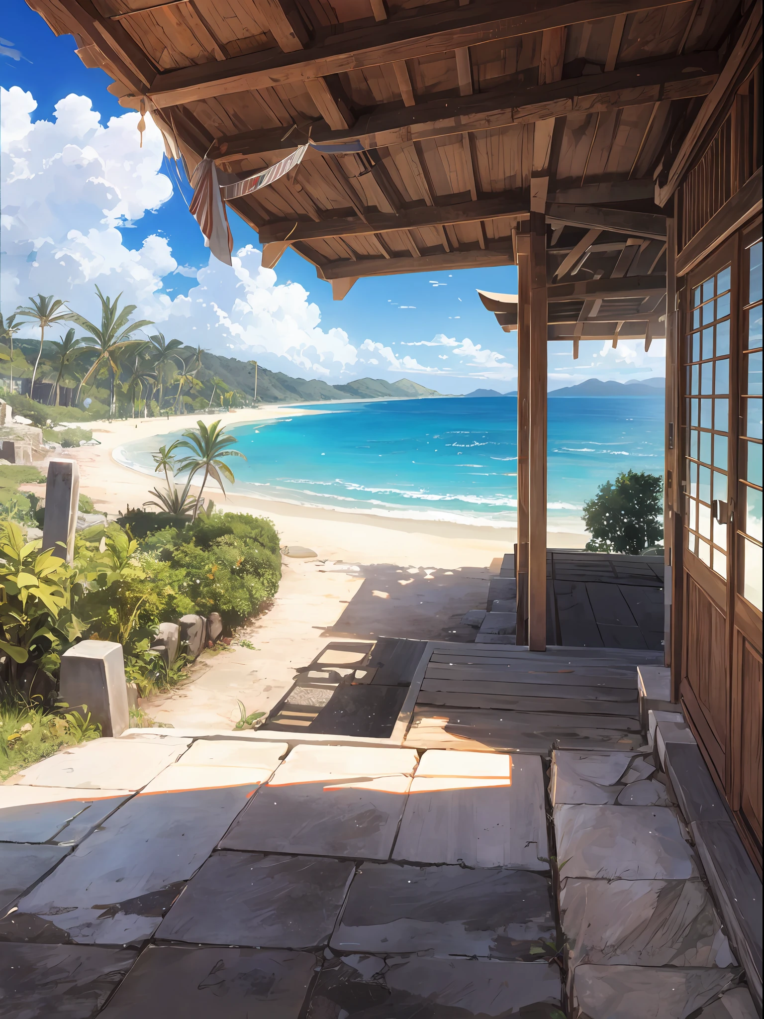(NSFW:1.2), (8k, Fotografia RAW, Qualidade de imagem superior, Obra-prima: 1.4), super altamente detalhado, (realisitic, photoreallistic: 1.48), 1girl em, foco solo, tipo estilo lua, Kyoto animation style, cabelos curtos, (cabelos azuis:1.7), franja contundente, cabelo entre os olhos, olhos claros, fechaduras laterais, cabelos brancos, cabelos brilhantes, bela cara fria detalhada, sorriso sedutor, irritado, detalhes complexos olhos bonitos e delicados, somente_Ombros, pequeno_seios, olhos cinzentos, pele branca, ornamento de cabelo, (((camiseta))), swimming ring, roupa de banho, costas nuas bonitas, sandals, dentadura da pele, 鎖骨, somente_perna, Praia, beautiful detailed sky, areia branca, tree, detalhes muito precisos, Absurdist, extremamente detalhado, Papel de parede 16k,Remrezero