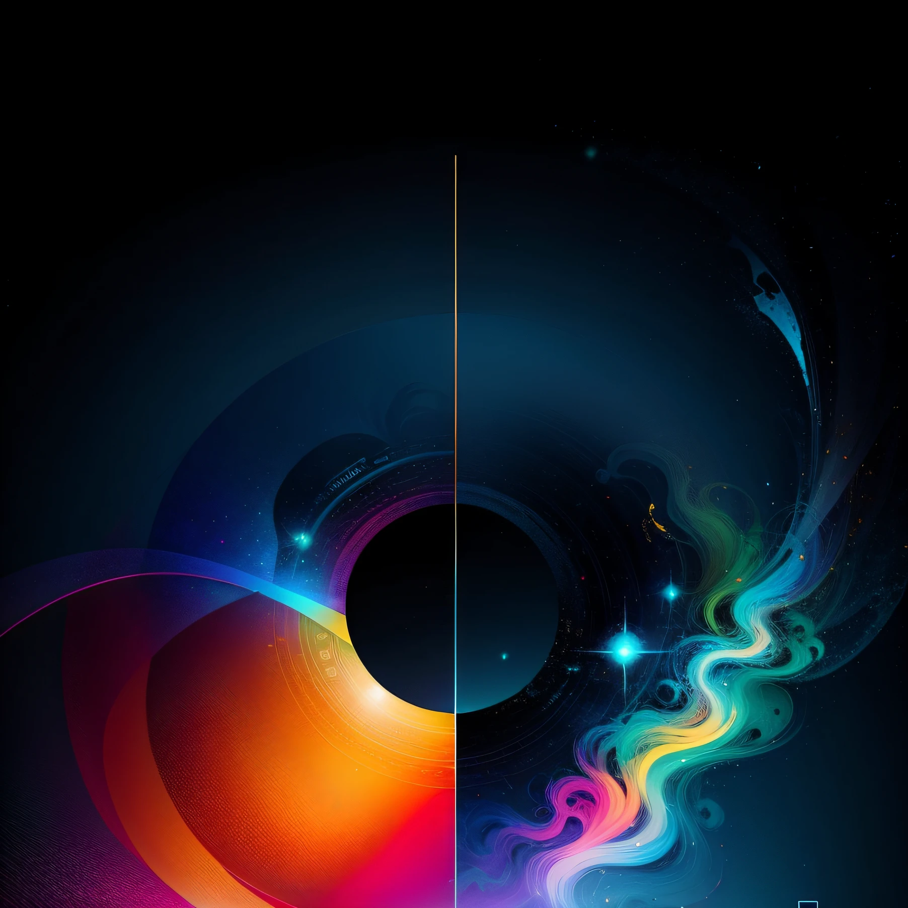 crie um logo futurista do instagram com fundo abstrato