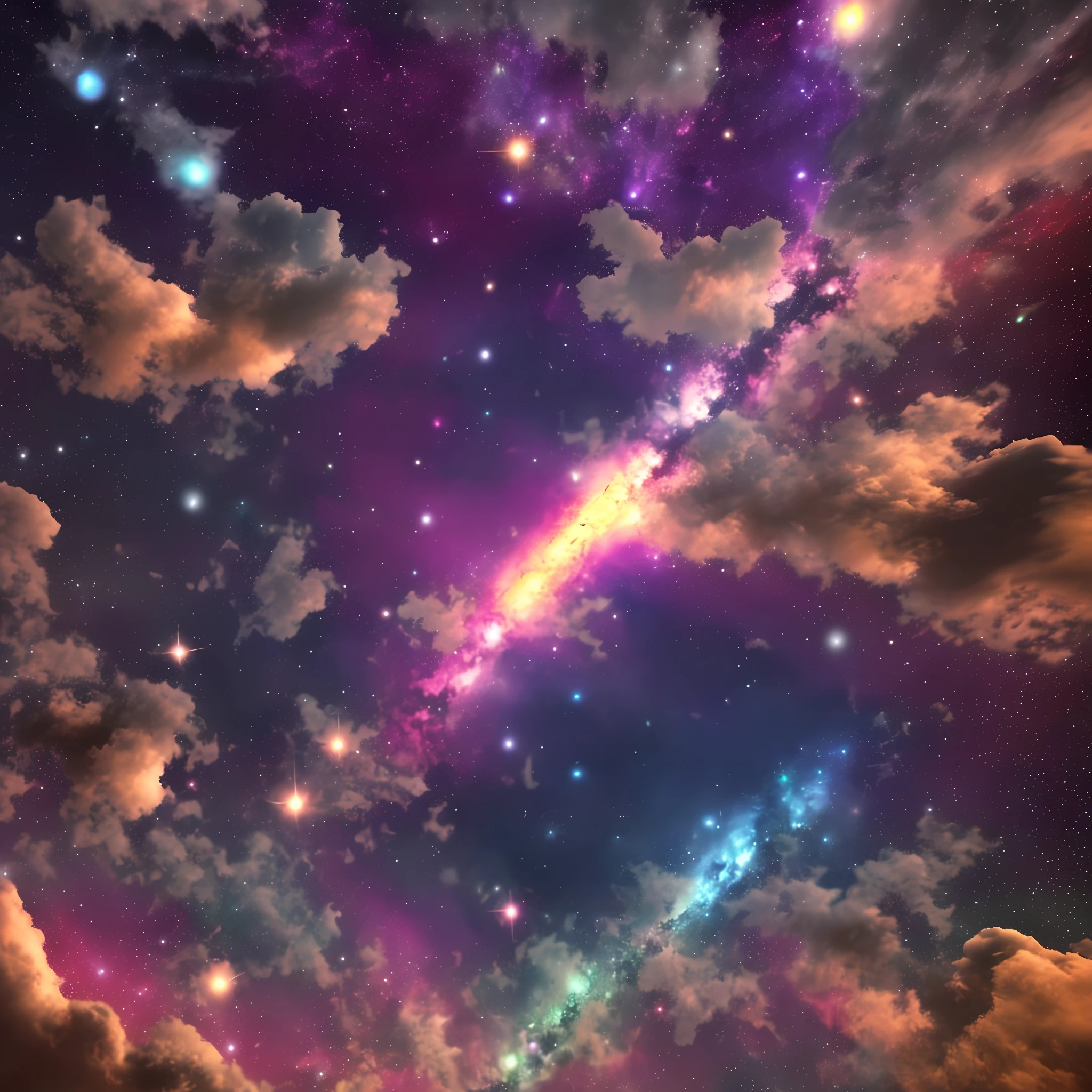 psychedelic flight in space, far beyond the Milky Way, image realistic, HD, 1920x1080 --auto --s2