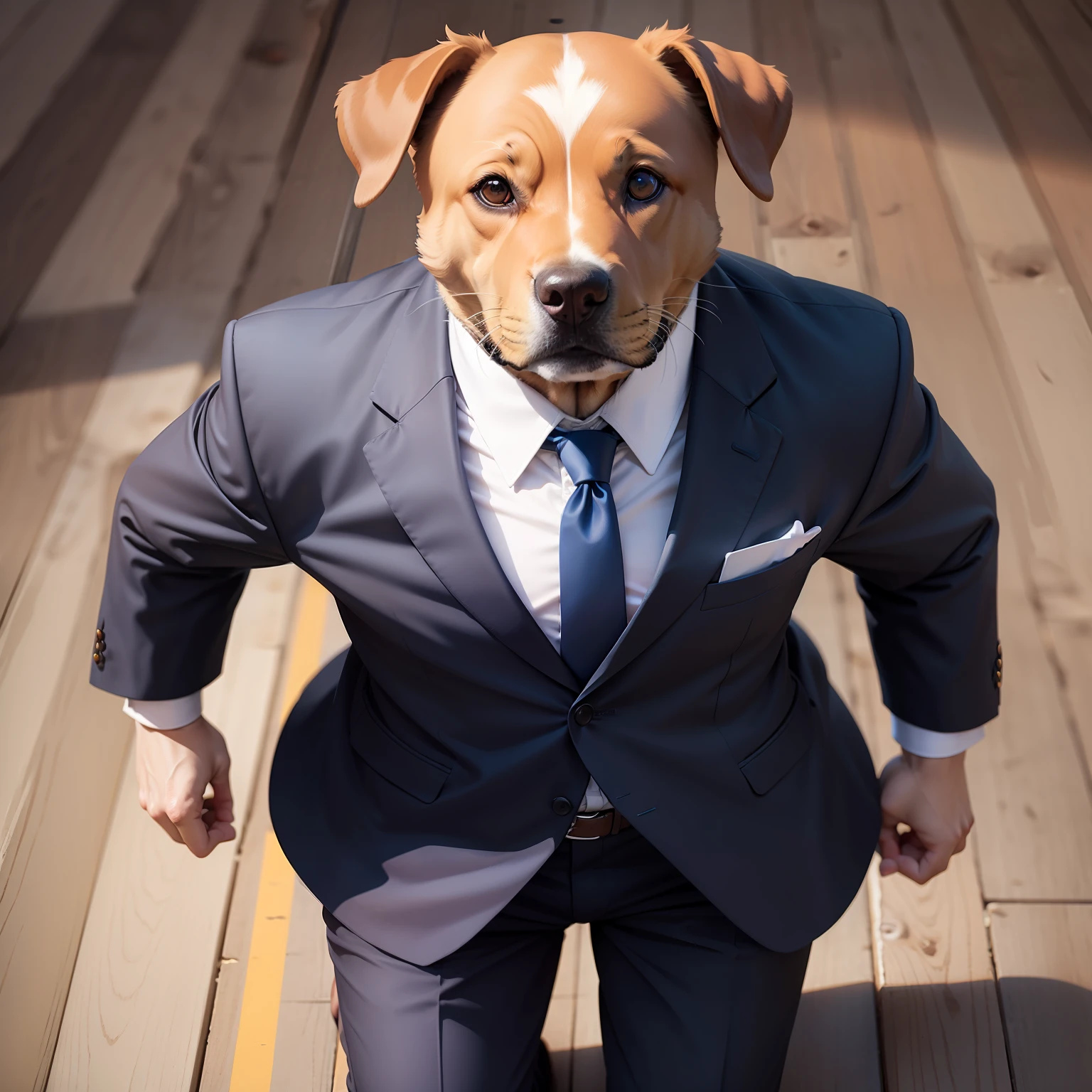 Dog dressed as businessman