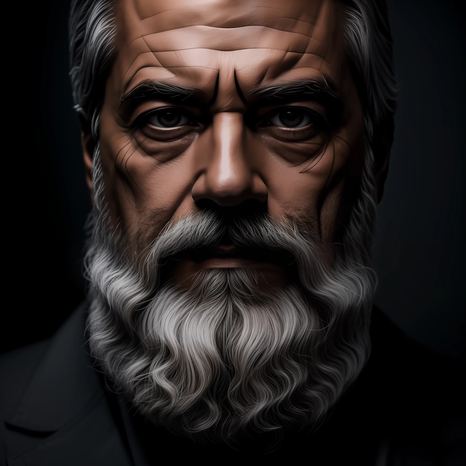 Full-length photorealistic portrait of the dazzling philosopher Plato, nobreza, Homem refinado, sophistication, filosofia, Roupas brancas, alto contraste, highes definition, (8k, Foto RAW, best quality, obra-prima:1. 2), (Realistic, photo-realistic:1. 37) ultra-detalhado, olhos detalhados penetrantes, barba, lighting dramatic, Sombra profunda, alto constraste, highes definition, , cinematic atmospheric, fotografia, focal length, 8k, Nikon, 50 millimeters