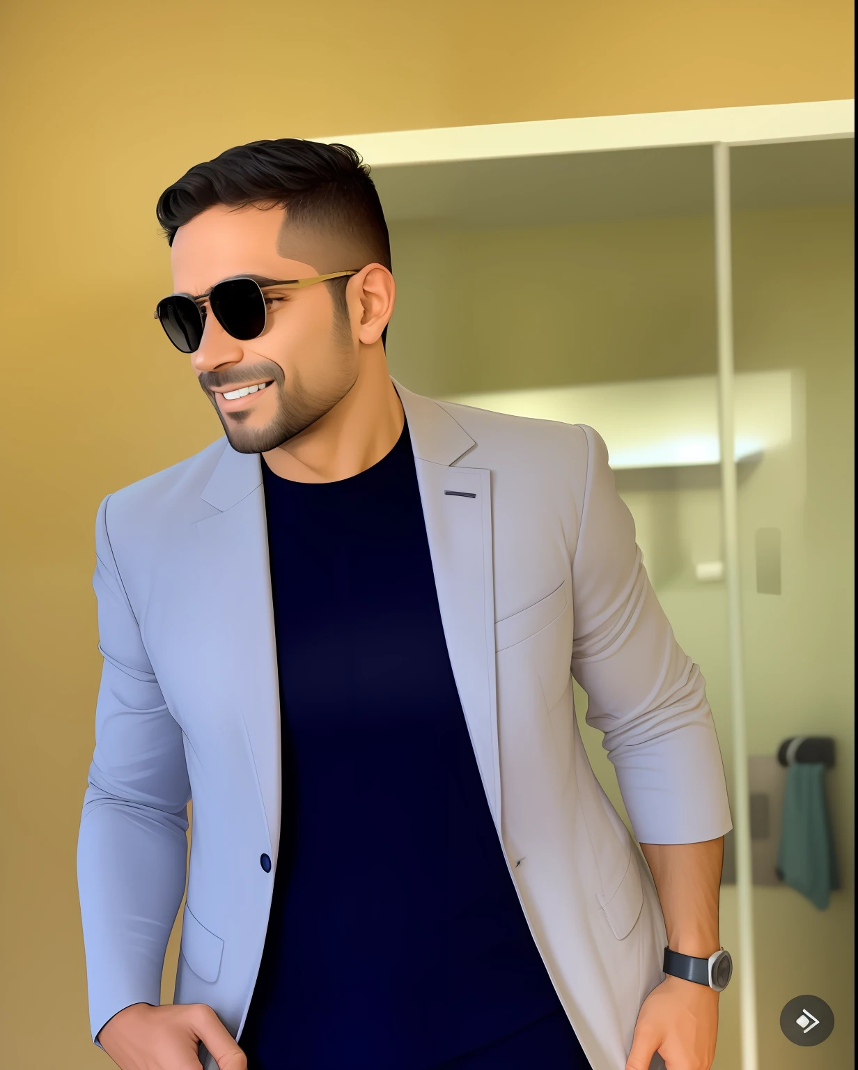 Um homem de roupa preta, corpo inteiro, terno e gravata, Kinematic, 8k