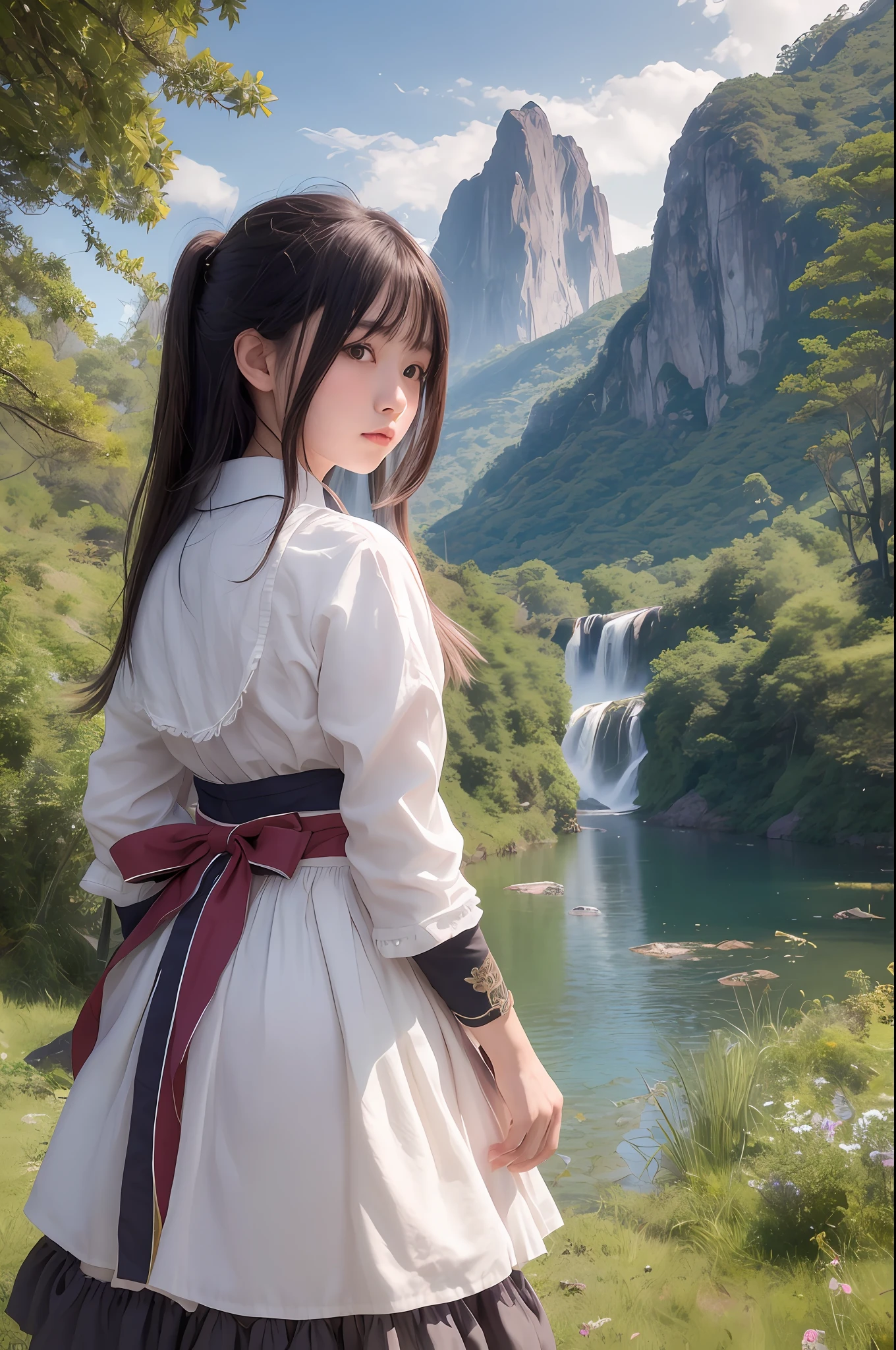 In the art of image generation, we aim to craft a narrative that transcends the ordinary. The protagonist of this narrative is a Japanese high school girl of incomparable beauty, standing front and center in a landscape that echoes the fantastical realms of Final Fantasy.
She stands boldly, her gaze meeting ours, embodying a blend of youthful innocence and a burgeoning sense of adventure. Her traditional school uniform is a striking juxtaposition against the surreal backdrop, grounding the scene in a familiar reality amidst the fantastical.
The backdrop is a spectacle of nature's grandeur, with majestic mountains, verdant forests, and sparkling bodies of water under the soft hues of a twilight sky. The colors are rich and the details are painstakingly rendered, from the delicate textures of the foliage to the gentle undulations of the water. The image quality is impeccable, offering a clarity and depth that invites the viewer into the scene.
The girl's portrayal is both realistic and enchanting. Her hair, tousled by a soft breeze, frames her expressive face. Her eyes, wide with awe and wonder, reflect the magic of the world around her. The image is so vivid, so engaging, that it feels as if you could reach out and touch the scene, join her in this extraordinary journey.
This is not merely an image; it's a visual narrative. It's a testament to the power of image generation, where reality and fantasy intertwine, and where a Japanese high school girl can be the heroine of a world reminiscent of Final Fantasy.