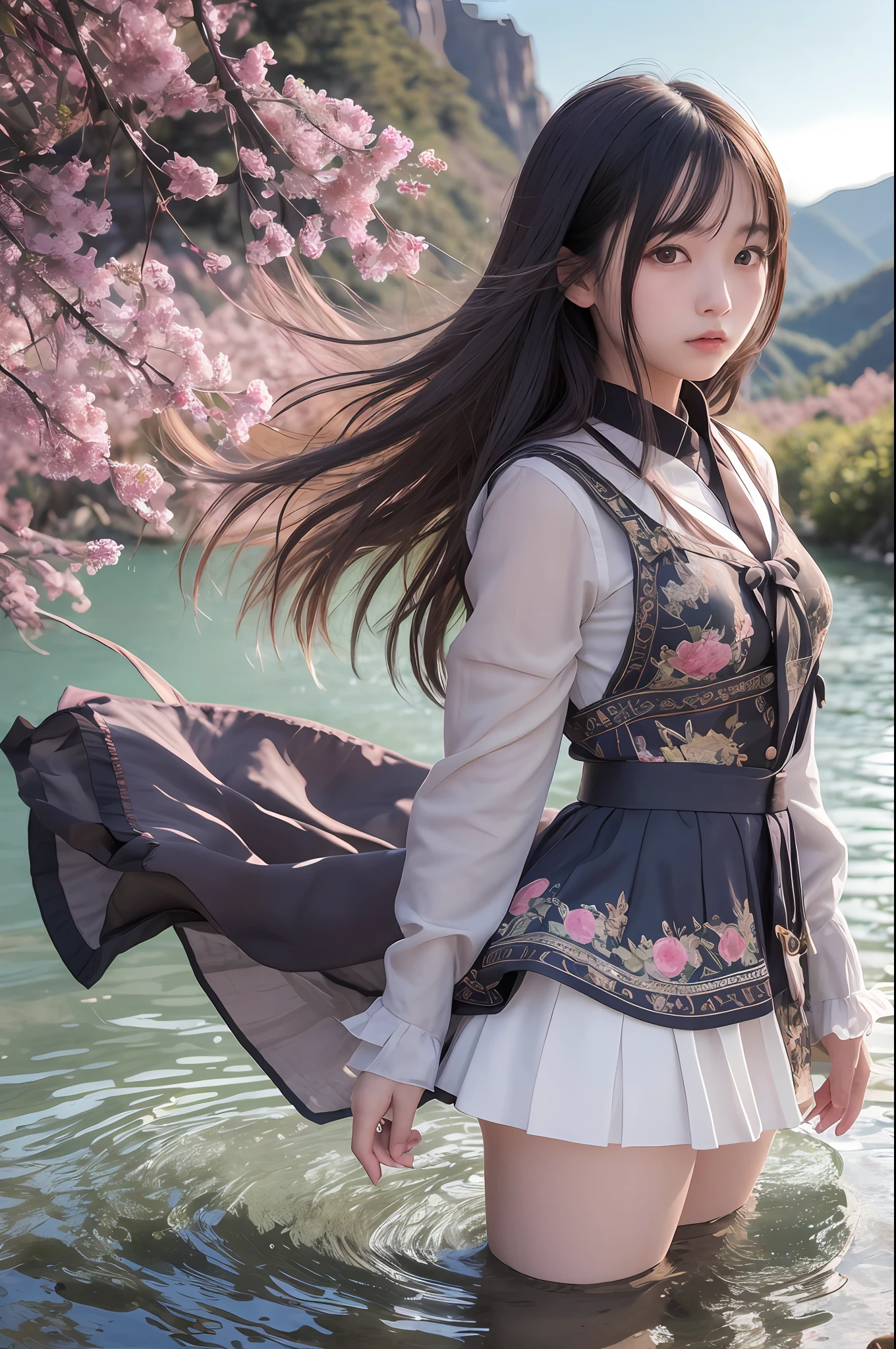 In the art of image generation, we aim to craft a narrative that transcends the ordinary. The protagonist of this narrative is a Japanese high school girl of incomparable beauty, standing front and center in a landscape that echoes the fantastical realms of Final Fantasy.
She stands boldly, her gaze meeting ours, embodying a blend of youthful innocence and a burgeoning sense of adventure. Her traditional school uniform is a striking juxtaposition against the surreal backdrop, grounding the scene in a familiar reality amidst the fantastical.
The backdrop is a spectacle of nature's grandeur, with majestic mountains, verdant forests, and sparkling bodies of water under the soft hues of a twilight sky. The colors are rich and the details are painstakingly rendered, from the delicate textures of the foliage to the gentle undulations of the water. The image quality is impeccable, offering a clarity and depth that invites the viewer into the scene.
The girl's portrayal is both realistic and enchanting. Her hair, tousled by a soft breeze, frames her expressive face. Her eyes, wide with awe and wonder, reflect the magic of the world around her. The image is so vivid, so engaging, that it feels as if you could reach out and touch the scene, join her in this extraordinary journey.
This is not merely an image; it's a visual narrative. It's a testament to the power of image generation, where reality and fantasy intertwine, and where a Japanese high school girl can be the heroine of a world reminiscent of Final Fantasy.