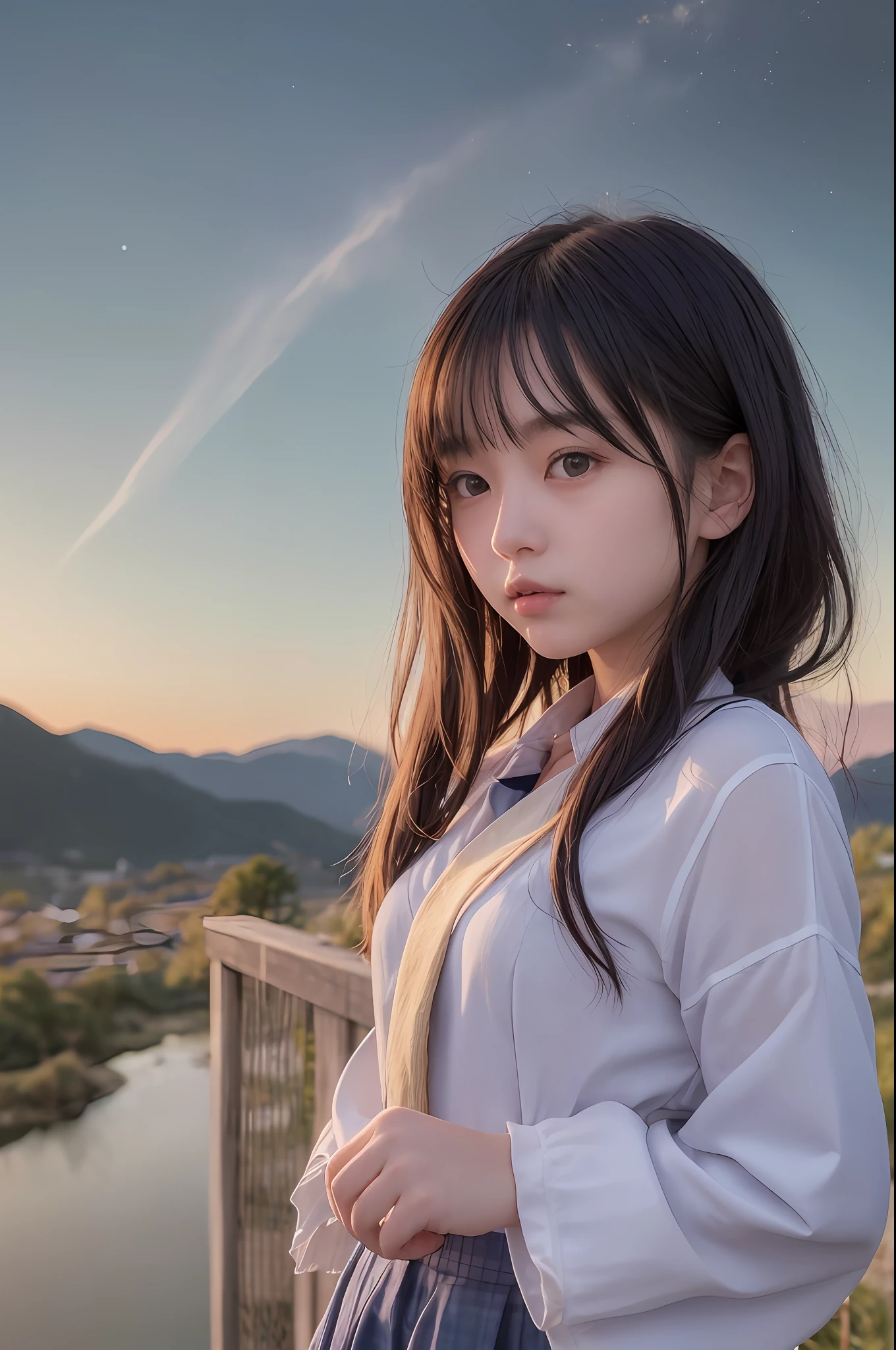 In the art of image generation, we aim to craft a narrative that transcends the ordinary. The protagonist of this narrative is a Japanese high school girl of incomparable beauty, standing front and center in a landscape that echoes the fantastical realms of Final Fantasy.
She stands boldly, her gaze meeting ours, embodying a blend of youthful innocence and a burgeoning sense of adventure. Her traditional school uniform is a striking juxtaposition against the surreal backdrop, grounding the scene in a familiar reality amidst the fantastical.
The backdrop is a spectacle of nature's grandeur, with majestic mountains, verdant forests, and sparkling bodies of water under the soft hues of a twilight sky. The colors are rich and the details are painstakingly rendered, from the delicate textures of the foliage to the gentle undulations of the water. The image quality is impeccable, offering a clarity and depth that invites the viewer into the scene.
The girl's portrayal is both realistic and enchanting. Her hair, tousled by a soft breeze, frames her expressive face. Her eyes, wide with awe and wonder, reflect the magic of the world around her. The image is so vivid, so engaging, that it feels as if you could reach out and touch the scene, join her in this extraordinary journey.
This is not merely an image; it's a visual narrative. It's a testament to the power of image generation, where reality and fantasy intertwine, and where a Japanese high school girl can be the heroine of a world reminiscent of Final Fantasy.