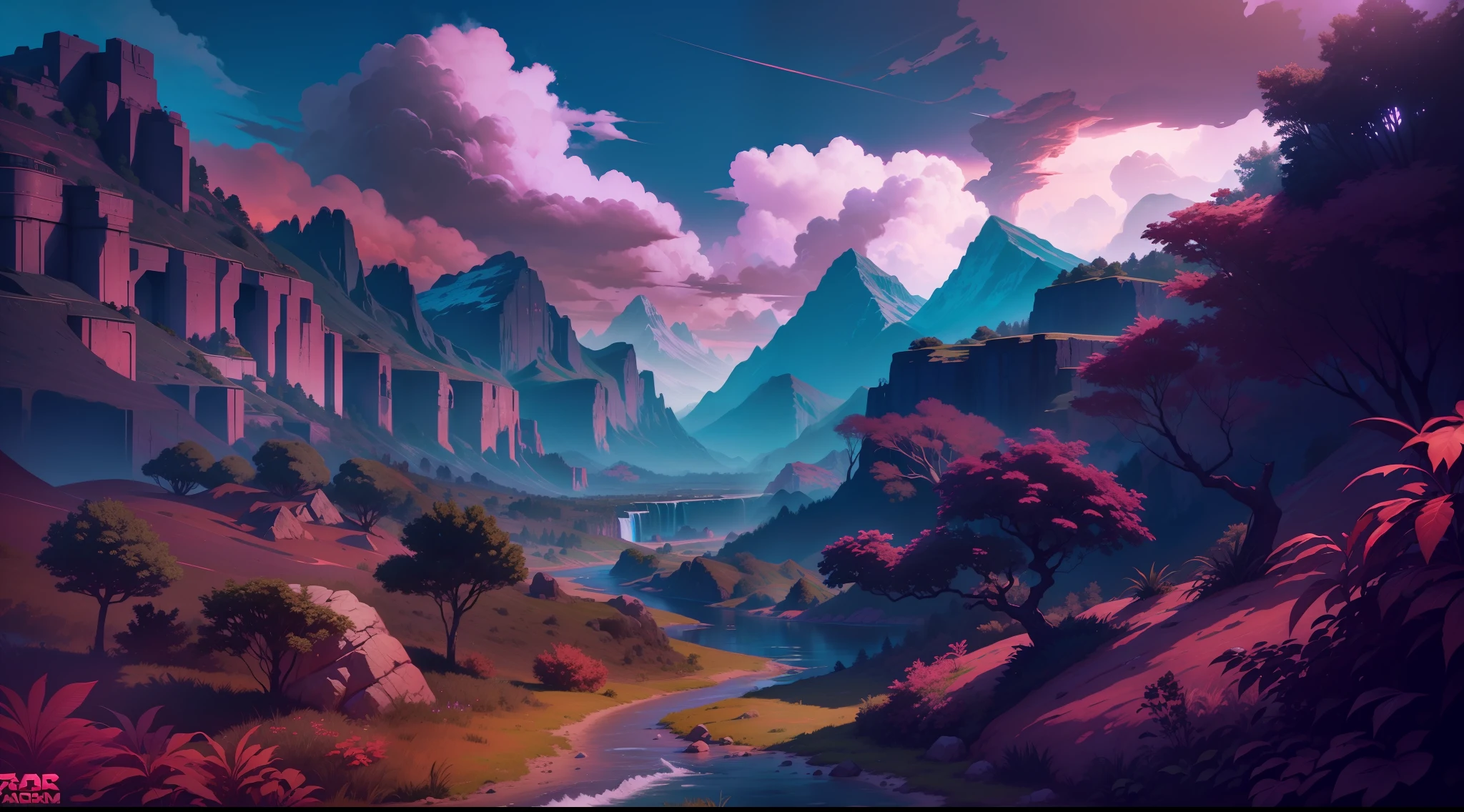 Far Cry 3: Blood Dragon
Video game landscape
Mountain range
Scenic beauty
Majestic peaks
Pristine river
Adventurous terrain
Serene riverbank
Lush vegetation
Untamed wilderness
Open-world exploration
Breathtaking vista
Dynamic environment
River crossing
Mountainous backdrop
Natural wonders
Photo-realistic graphics
Immersive world
Ambient soundscape
Uncharted territory
Nature's splendor
Remote location
Exploration and discovery
Photogenic setting