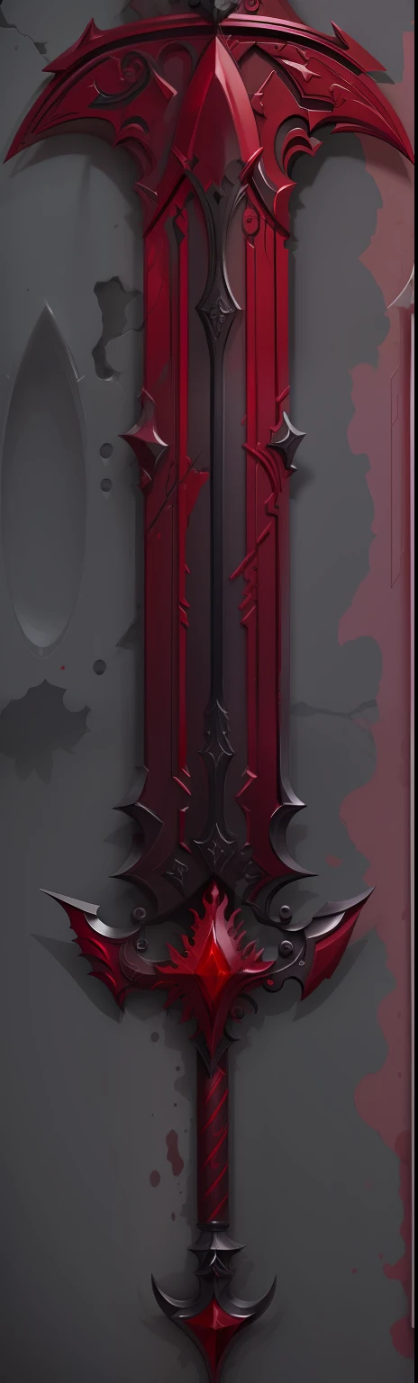 espada feita de sangue, completamente vermelha, vermelho, liquido, pingando sangue