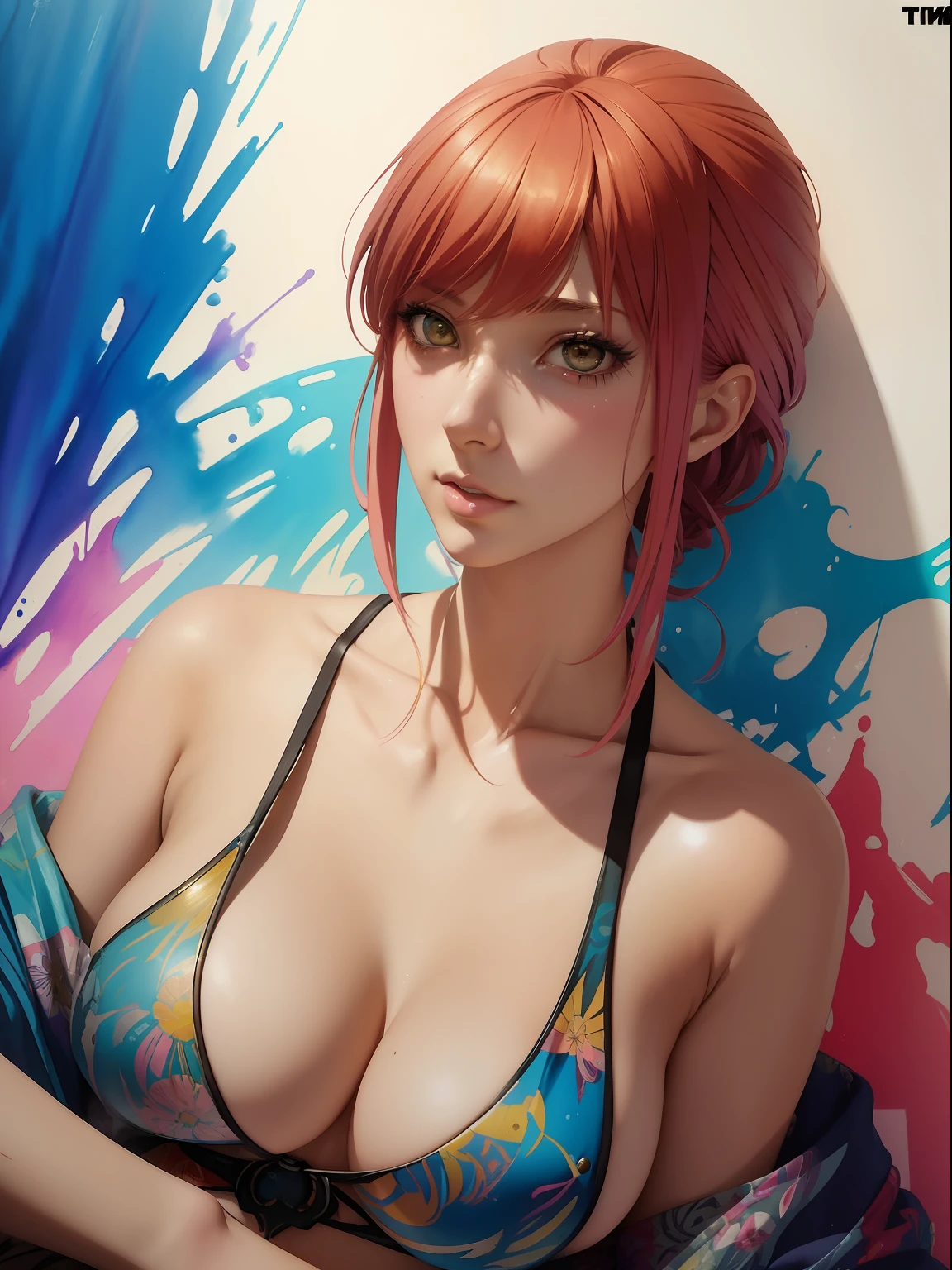 Beautiful anime watercolor painting of summerpunk lady. summer chill day, paint dripping by tim okamura, victor nizovtsev, greg rutkowski, noah bradley. trending on artstation, 8k, masterpiece, graffiti paint, fine detail, full of color, intricate detail, golden ratio illustration