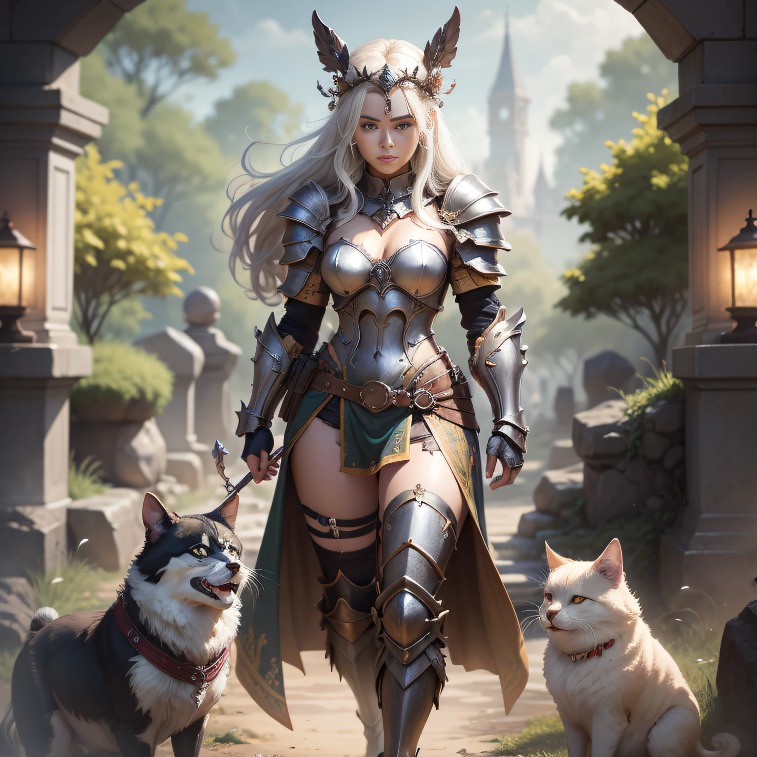 Guerreiro, full body, Runic armor, fim dos tempos, 22x, amplo, Open scenario.