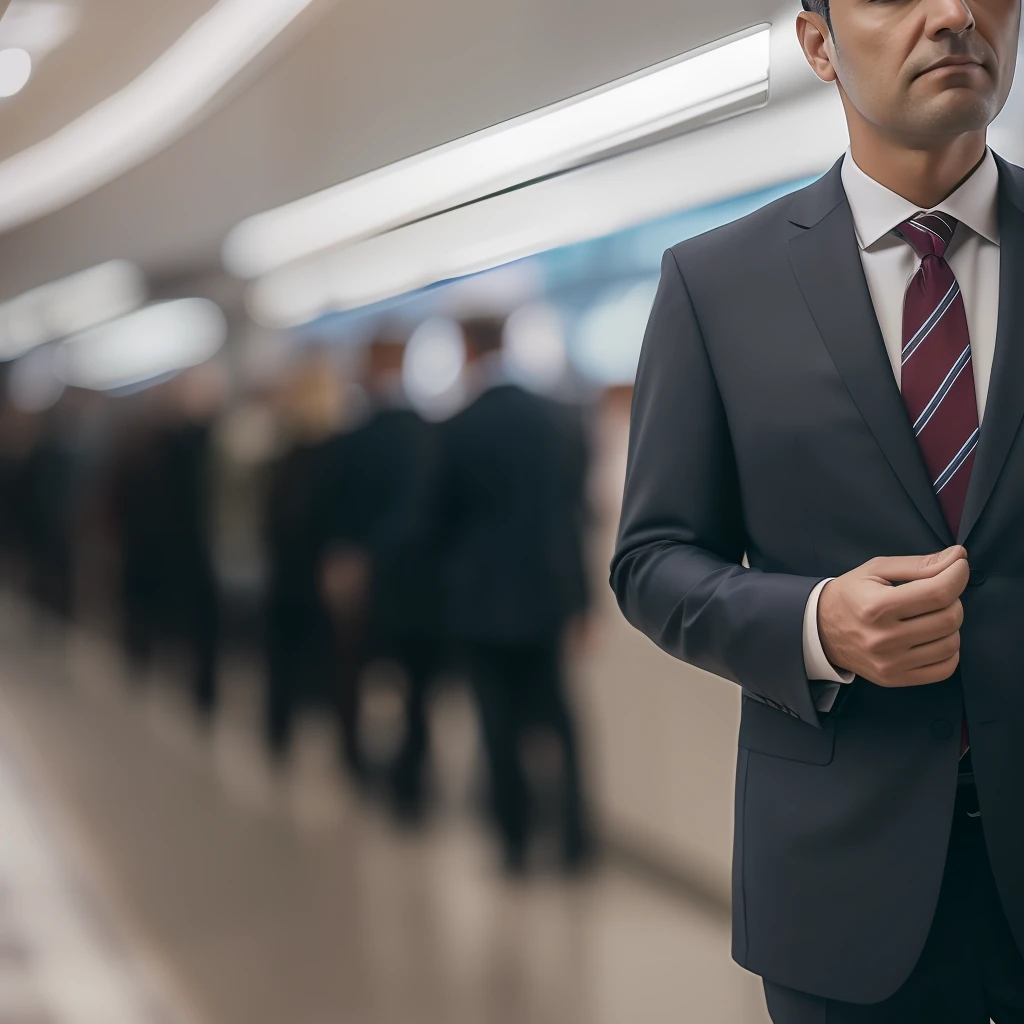realistic lawyer tired waiting a long time on a line, 8k, uhd, severe low lighting, alta qualidade, foco nitido, fujifilm XT3 --auto --s2